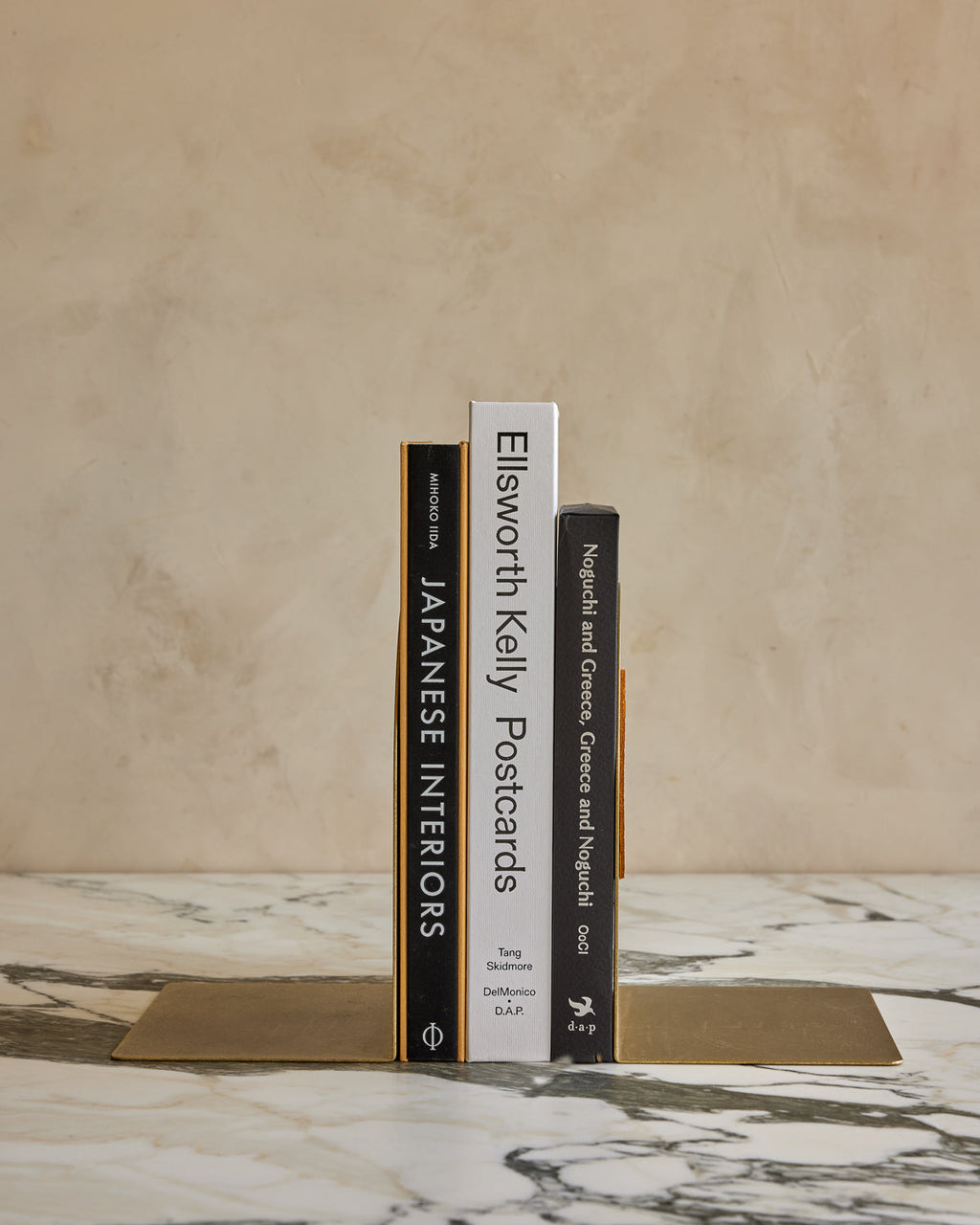 Lostine - Spencer Brass and Leather Bookends