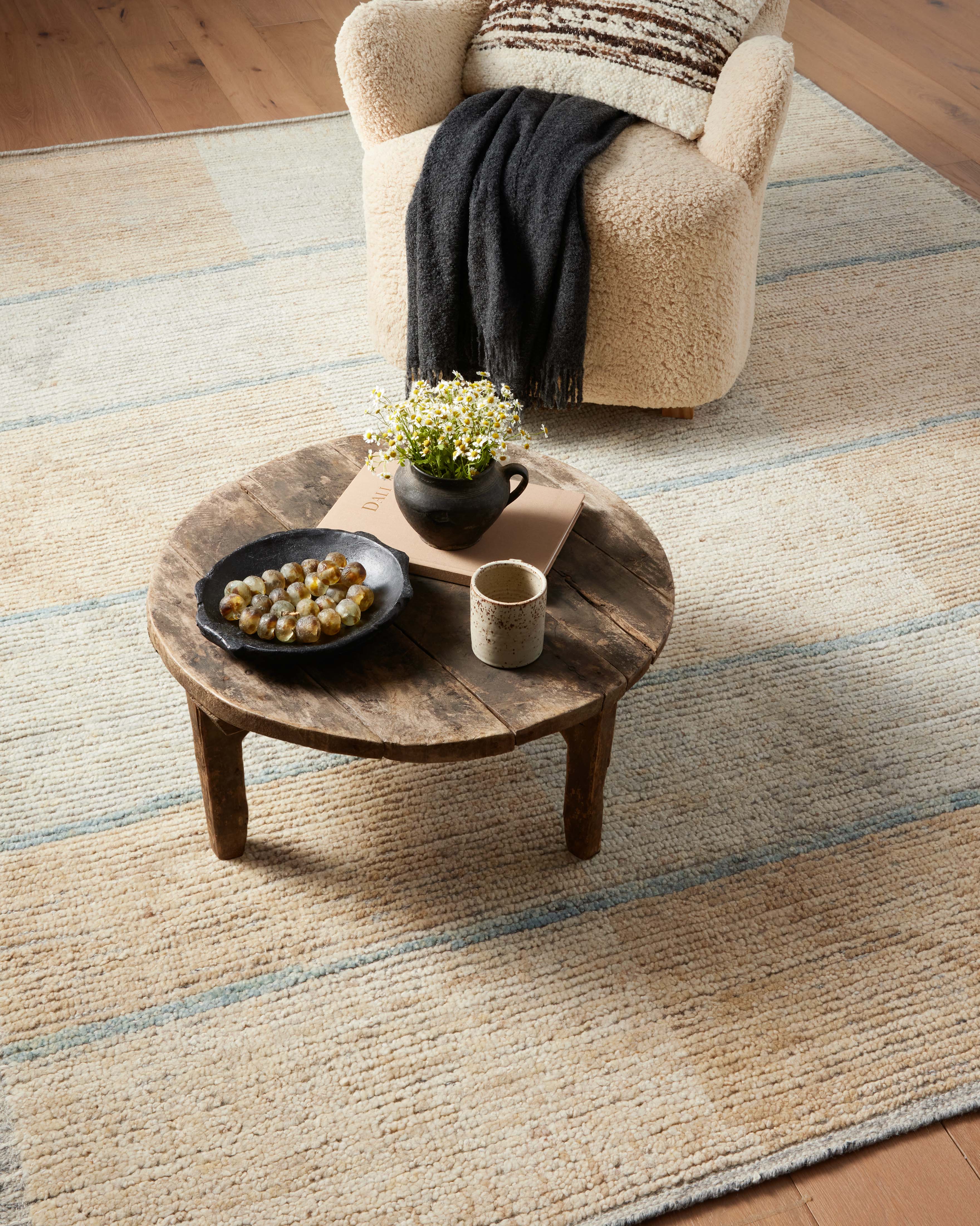Amber Interiors - Briyana BRI - 02 Sky / Wheat Area Rug