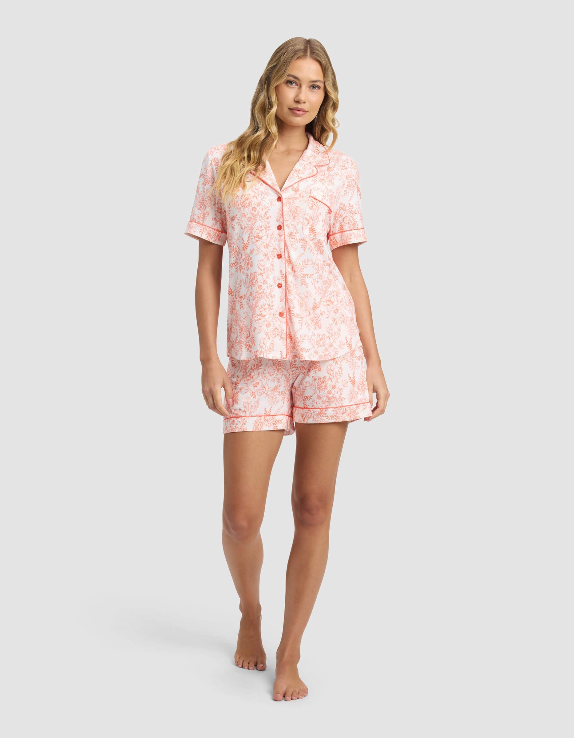 Cozy Earth - Women's Bamboo Stretch - Knit Short Sleeve Pajama Set