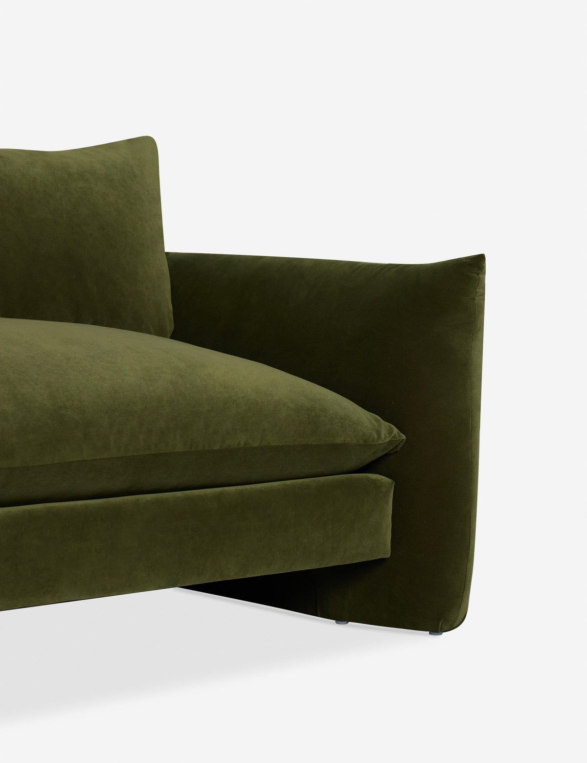 Lulu and Georgia - Open Box: Banks Sofa, Loden Velvet 84"W