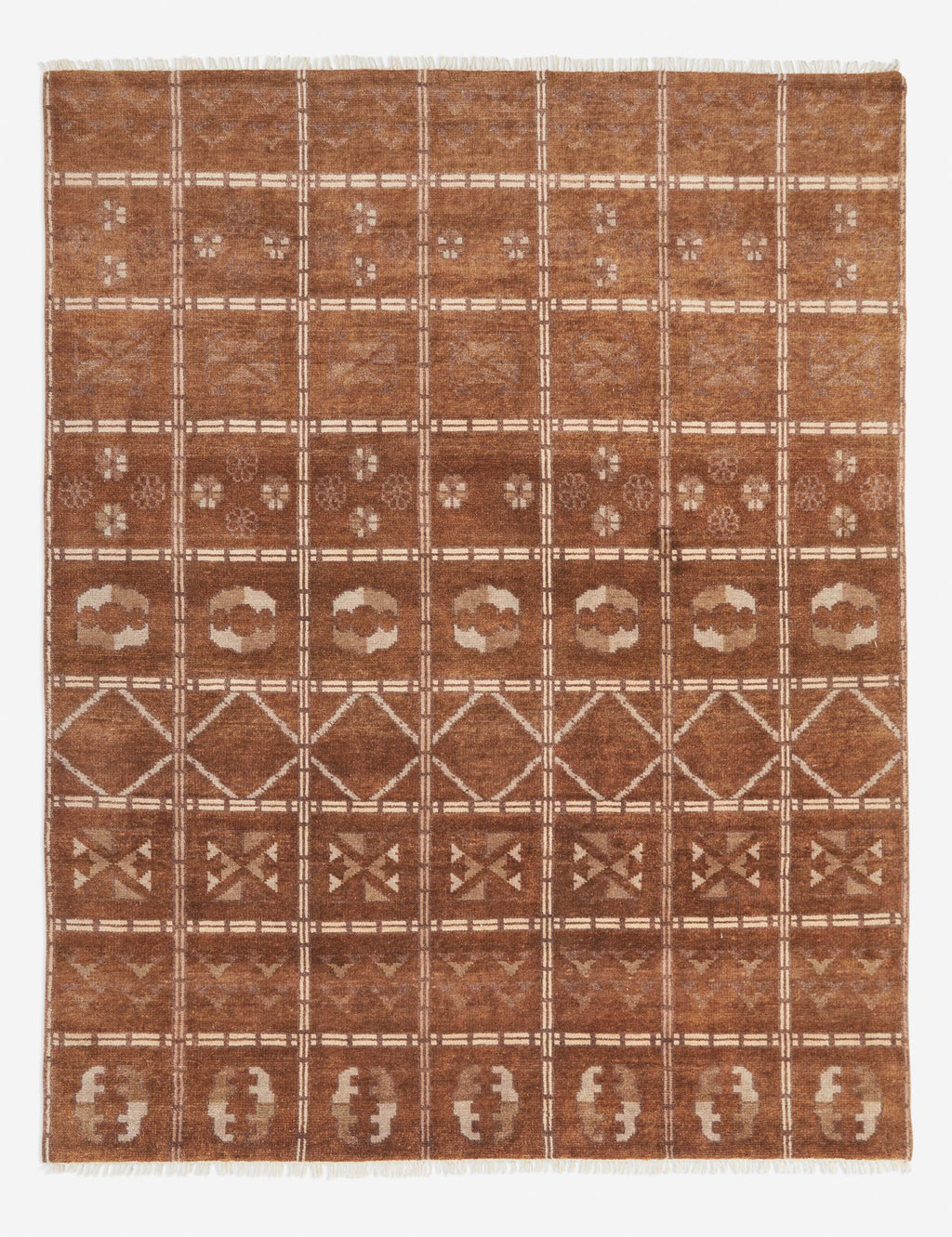 Lulu and Georgia - Baz Hand-Knotted Wool Rug Swatch, 18" x 18"