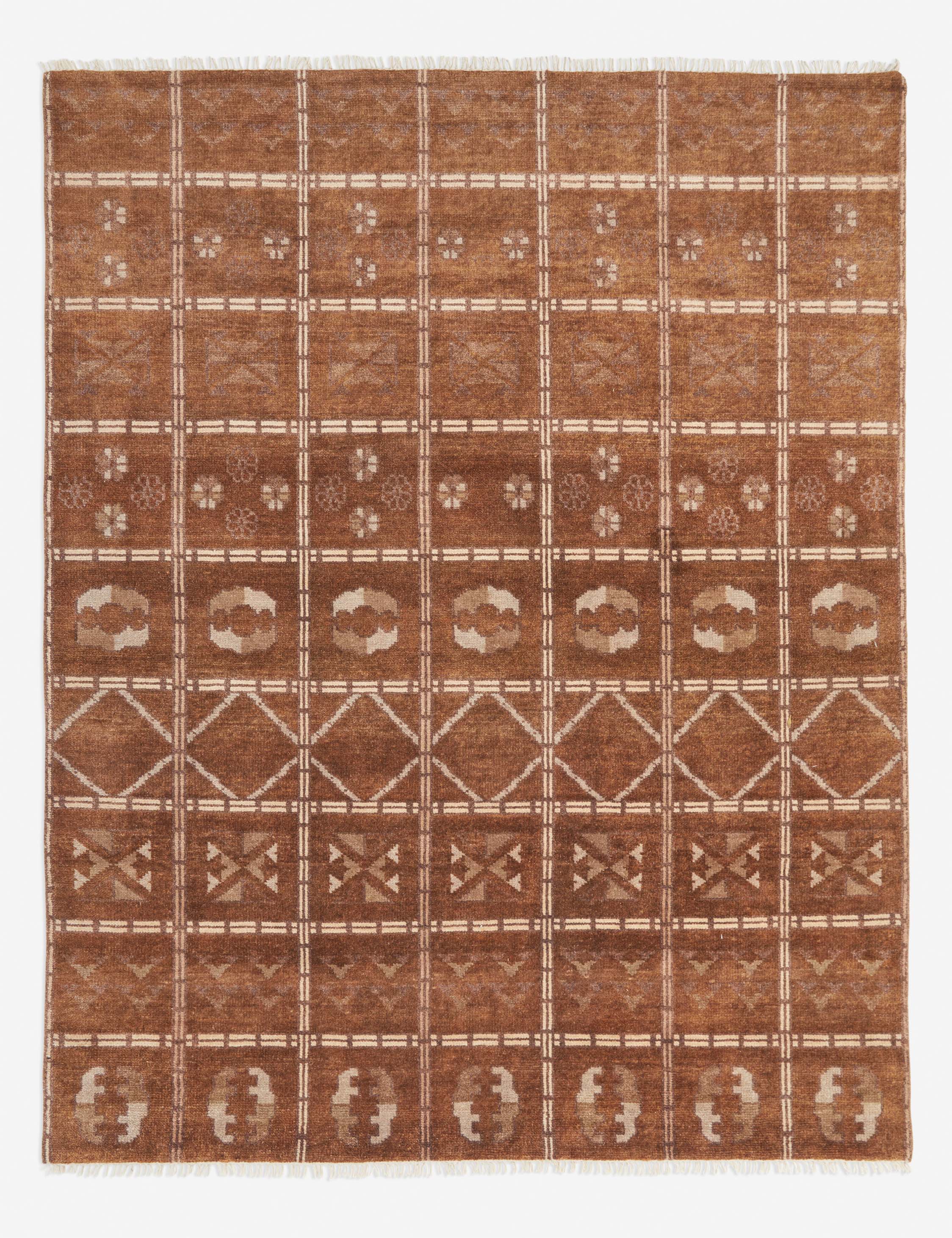 Lulu and Georgia - Baz Hand-Knotted Wool Rug Swatch, 18" x 18"
