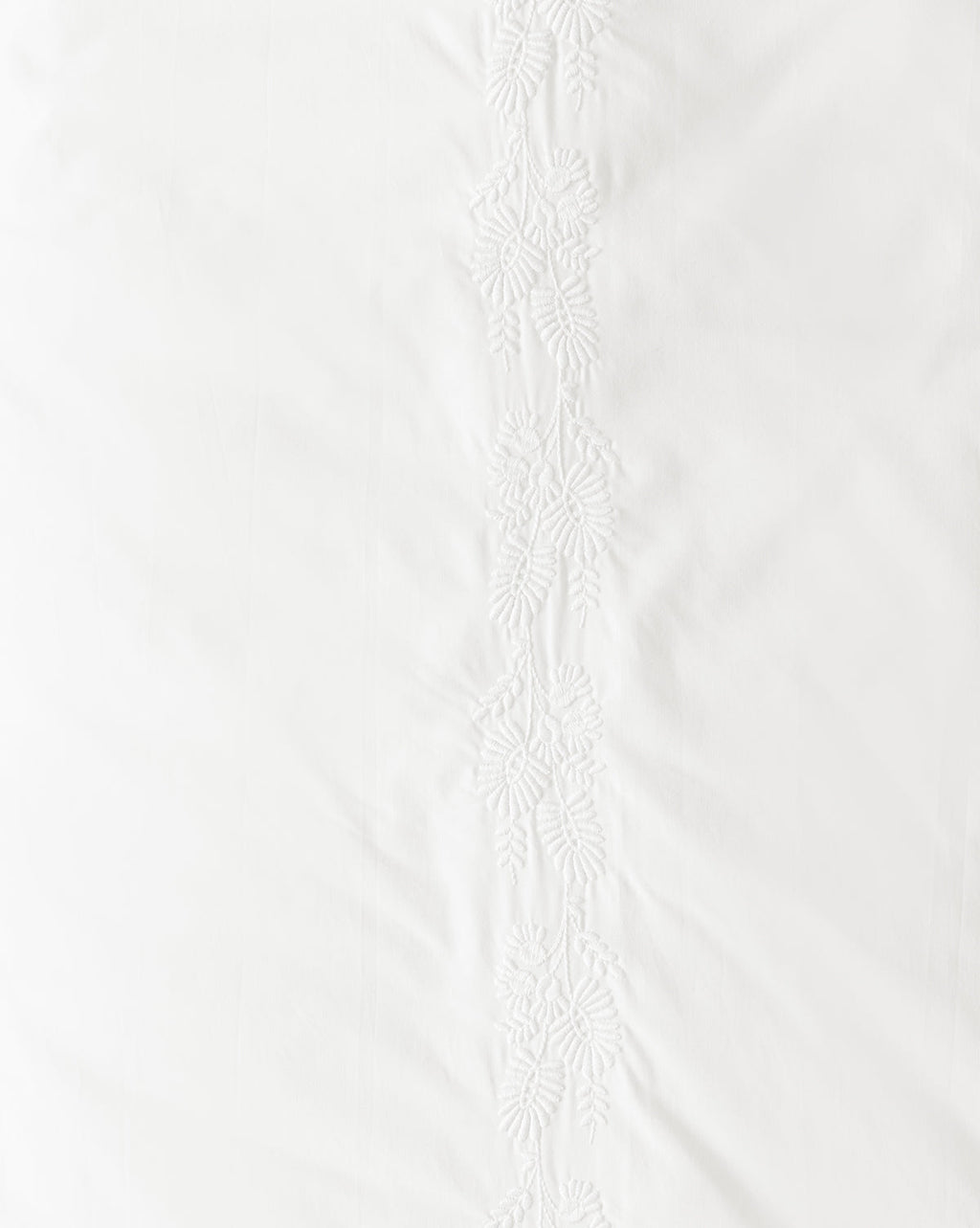 McGee & Co - Bianca Percale Embroidered Duvet Cover