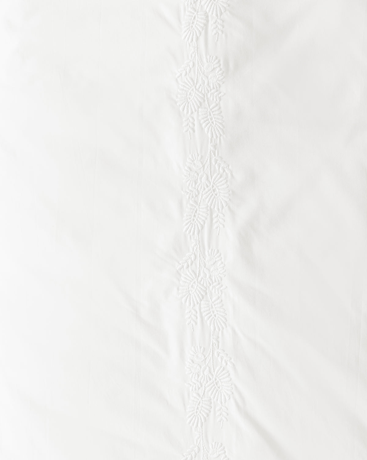 McGee & Co - Bianca Percale Embroidered Duvet Cover