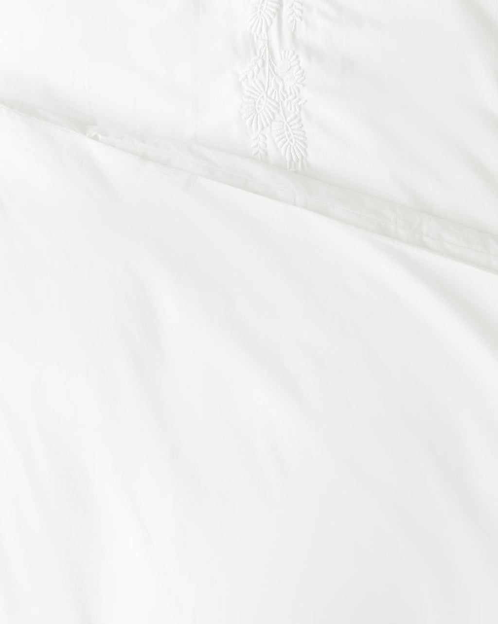 McGee & Co - Bianca Percale Embroidered Duvet Cover