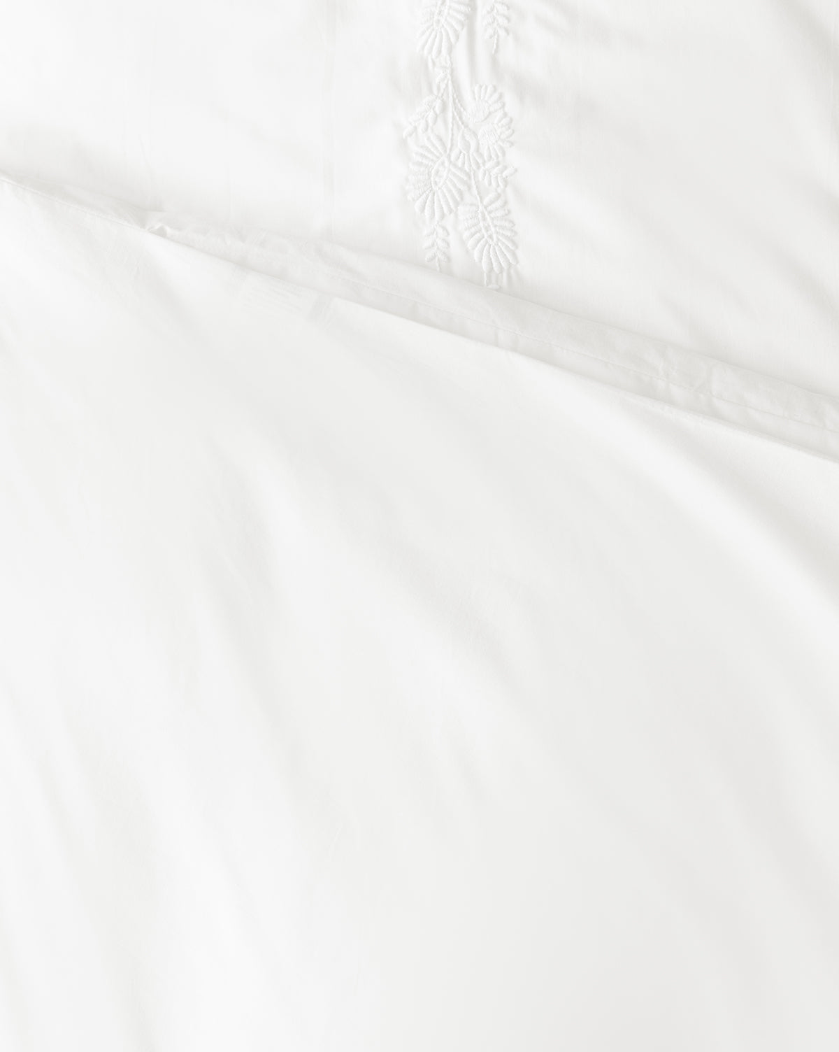 McGee & Co - Bianca Percale Embroidered Duvet Cover
