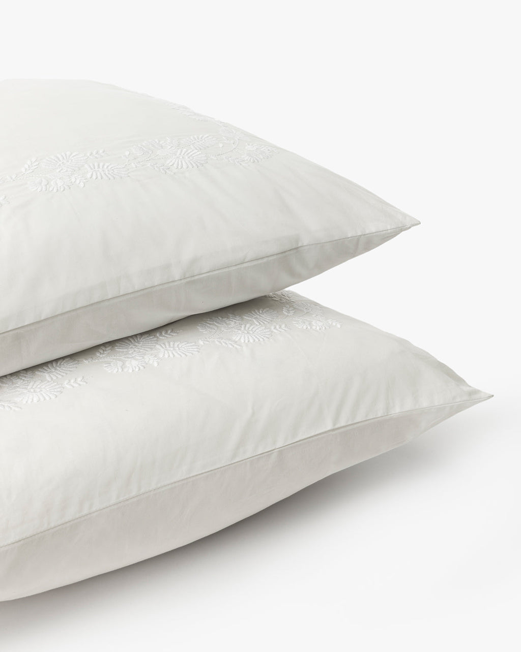McGee & Co - Bianca Percale Embroidered Shams (Set of 2)