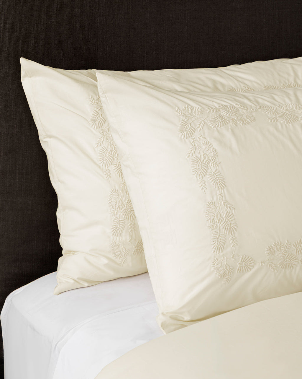 McGee & Co - Bianca Percale Embroidered Shams (Set of 2)