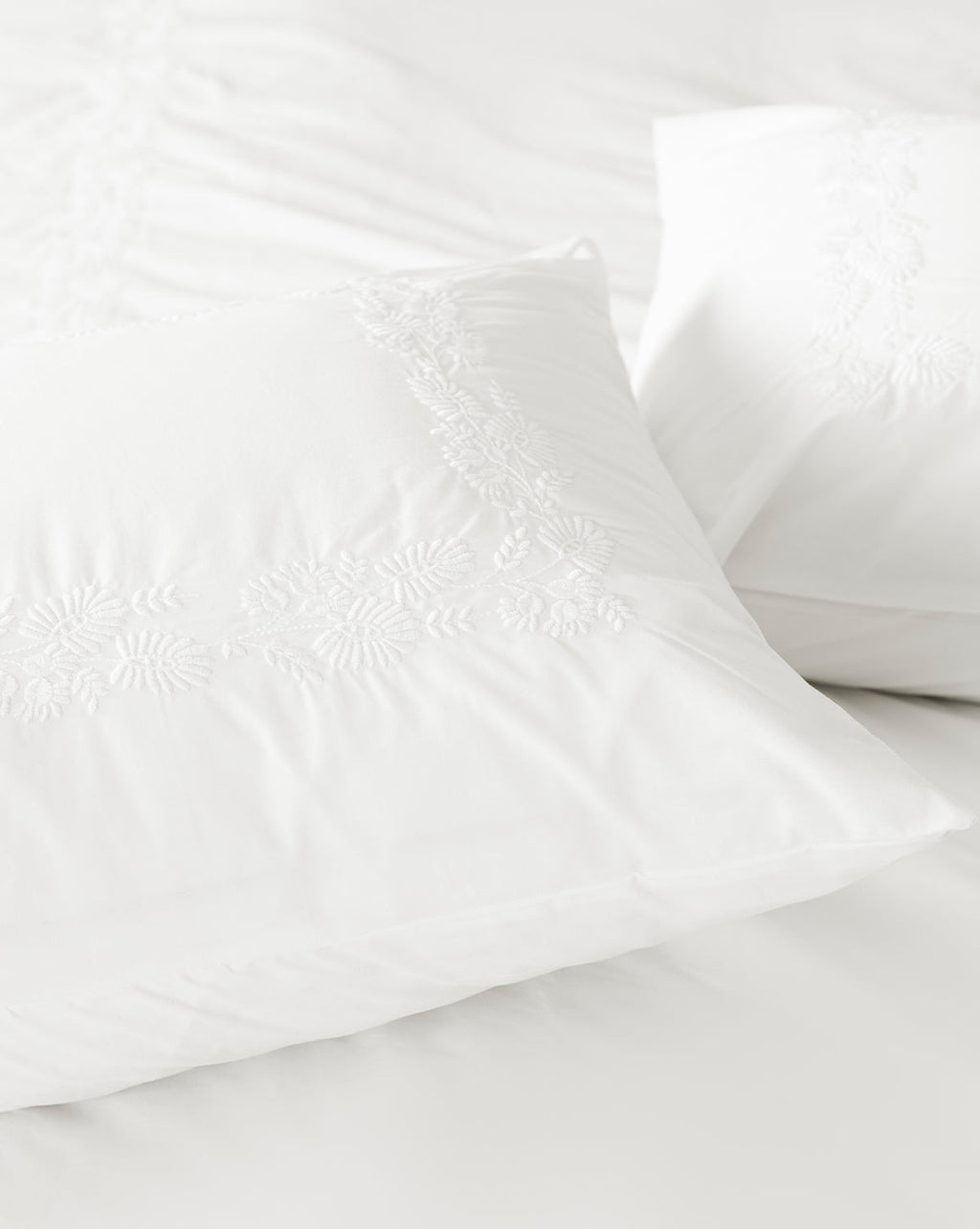 McGee & Co - Bianca Percale Embroidered Shams (Set of 2)