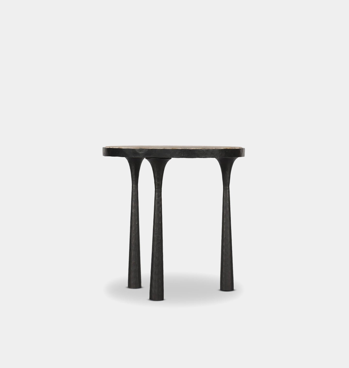 Amber Interiors - Billings Hammered Iron End Table