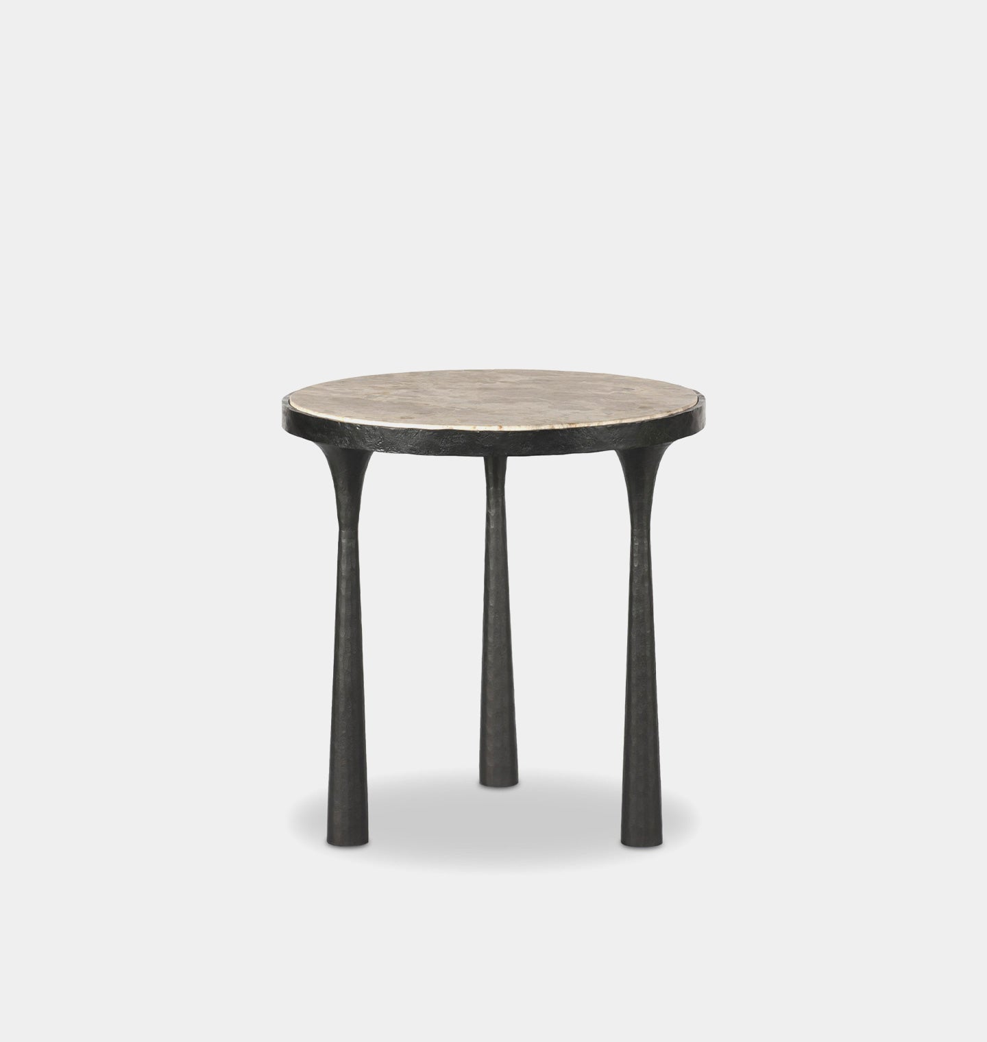 Amber Interiors - Billings Hammered Iron End Table