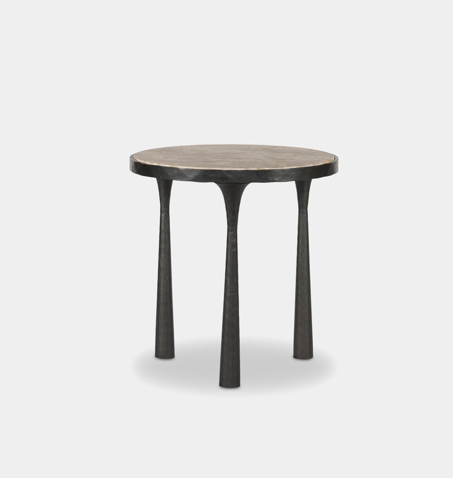 Amber Interiors - Billings Hammered Iron End Table