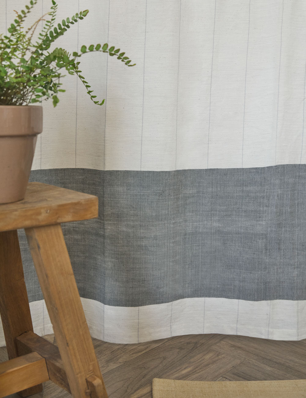 Lulu and Georgia - Karo Shower Curtain by Bolé Road Textiles