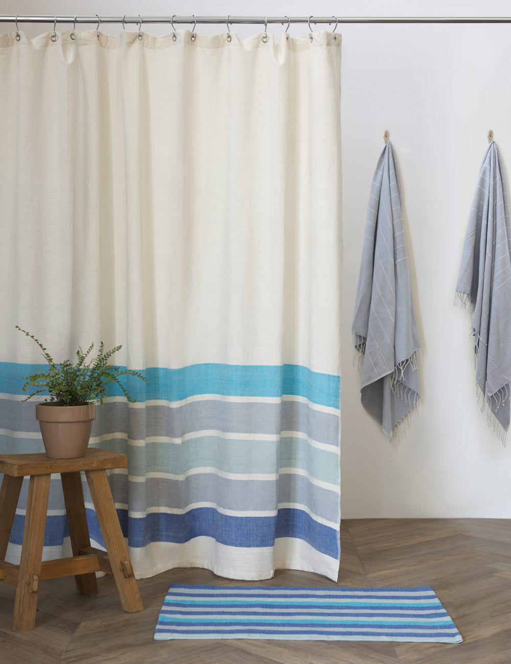 Lulu and Georgia - Omo Shower Curtain by Bolé Road Textiles