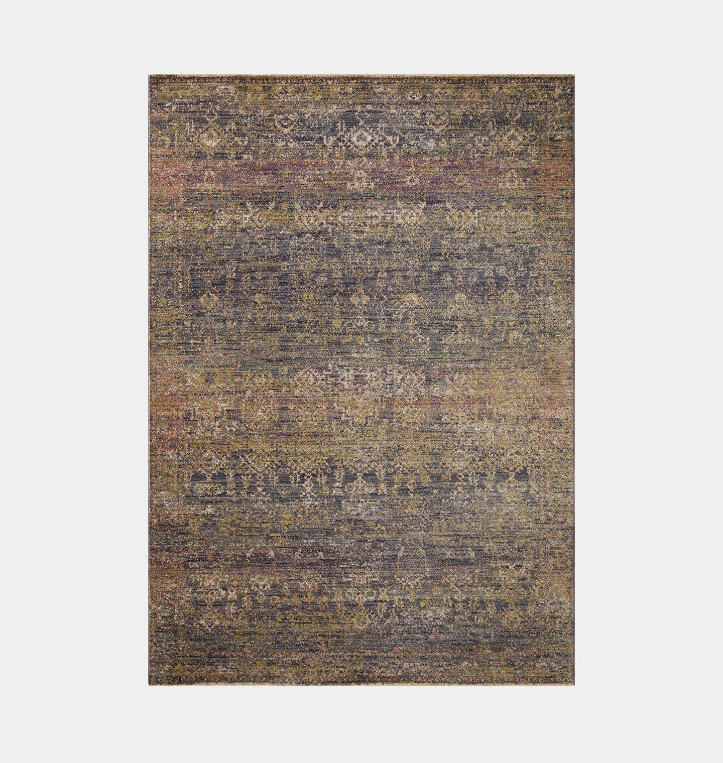 Amber Interiors - Bradbury BRU - 05 Ink / Multi Area Rug