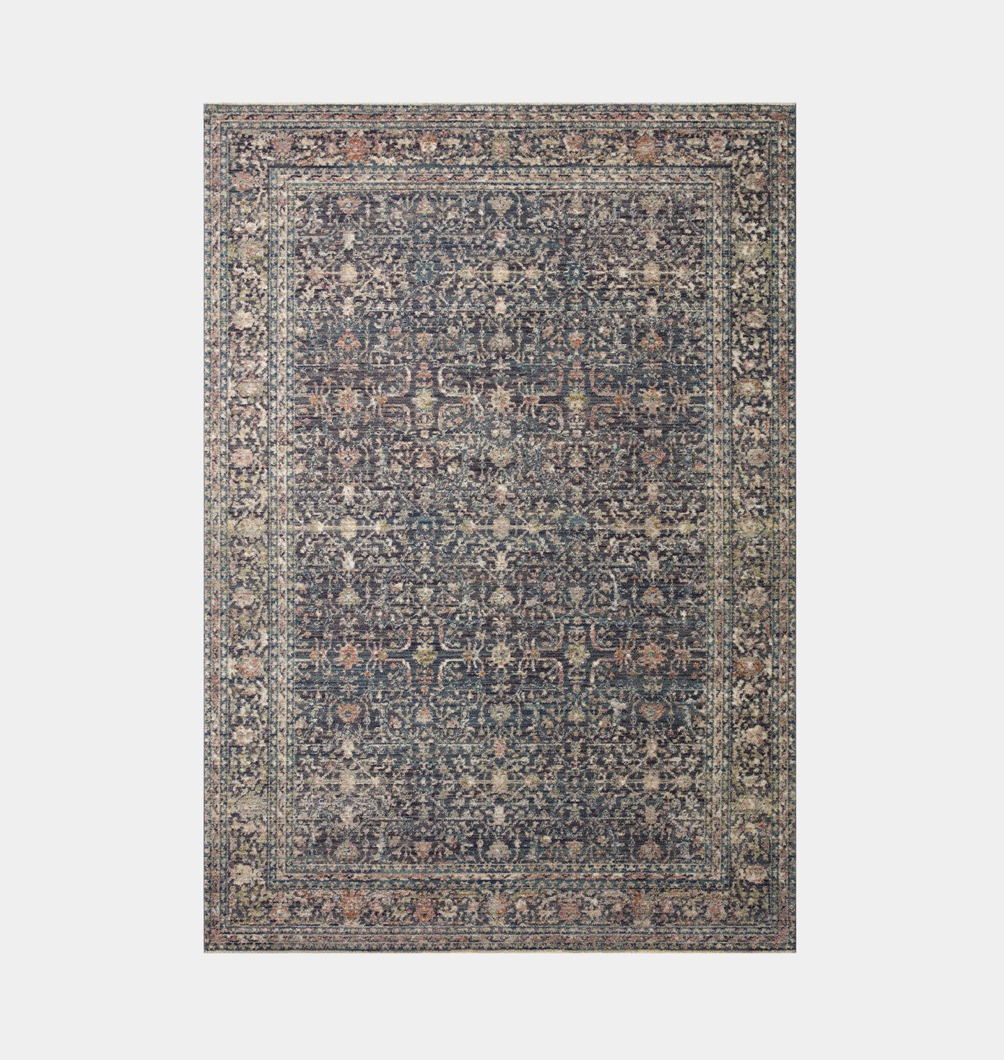 Amber Interiors - Bradbury BRU - 01 Midnight / Multi Area Rug