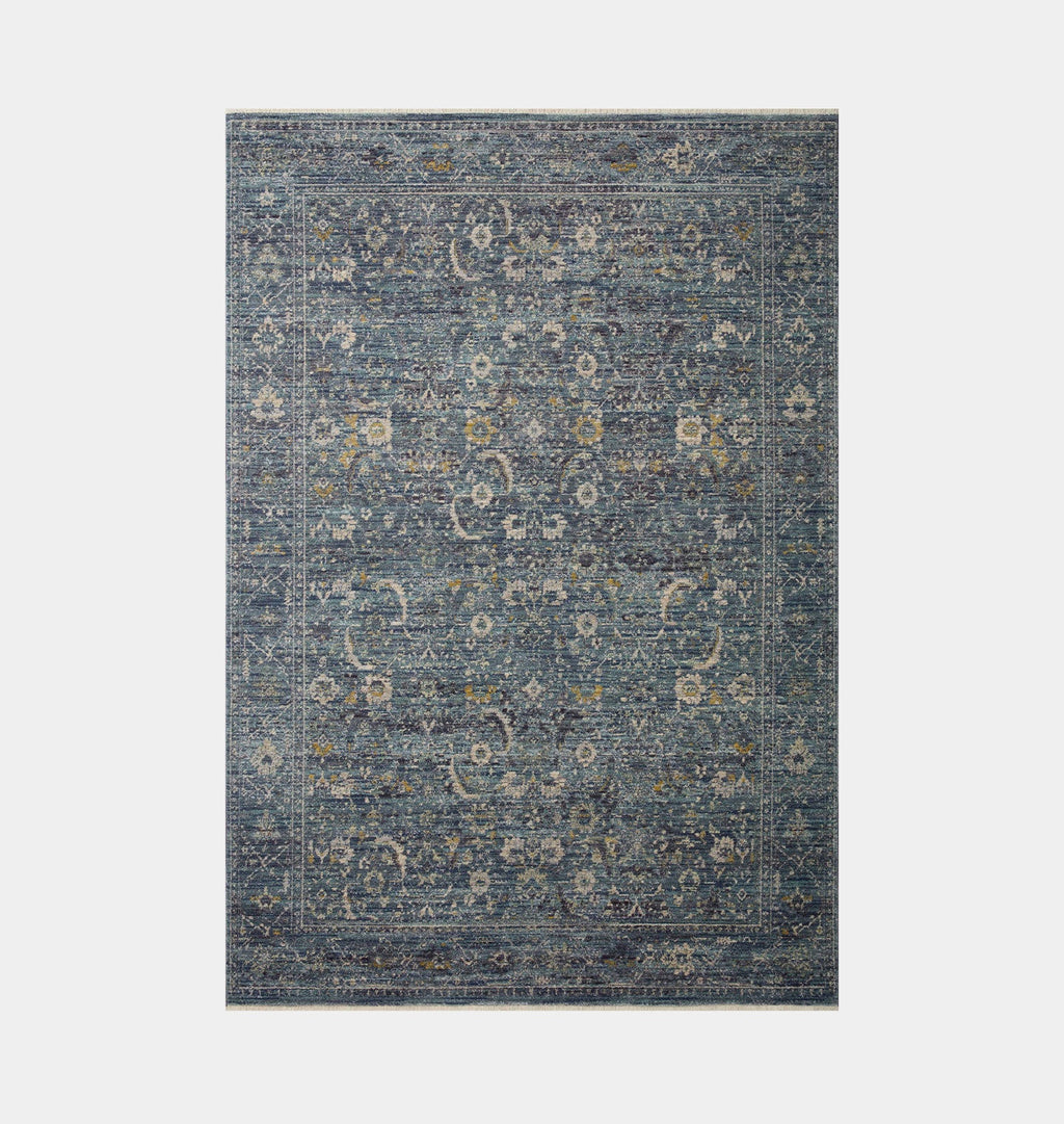 Amber Interiors - Bradbury BRU - 03 Ocean / Gold Area Rug
