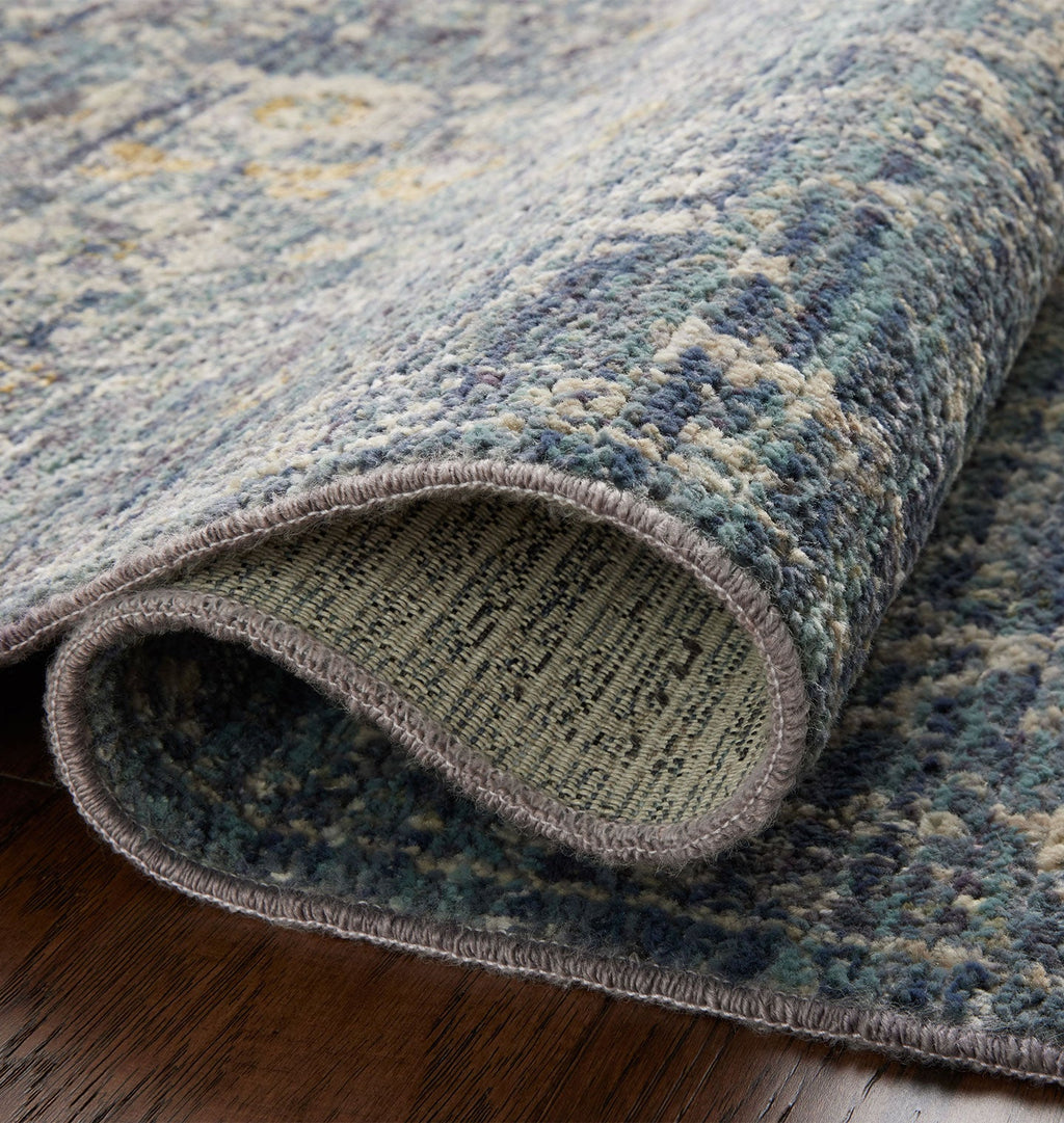 Amber Interiors - Bradbury BRU - 03 Ocean / Gold Area Rug