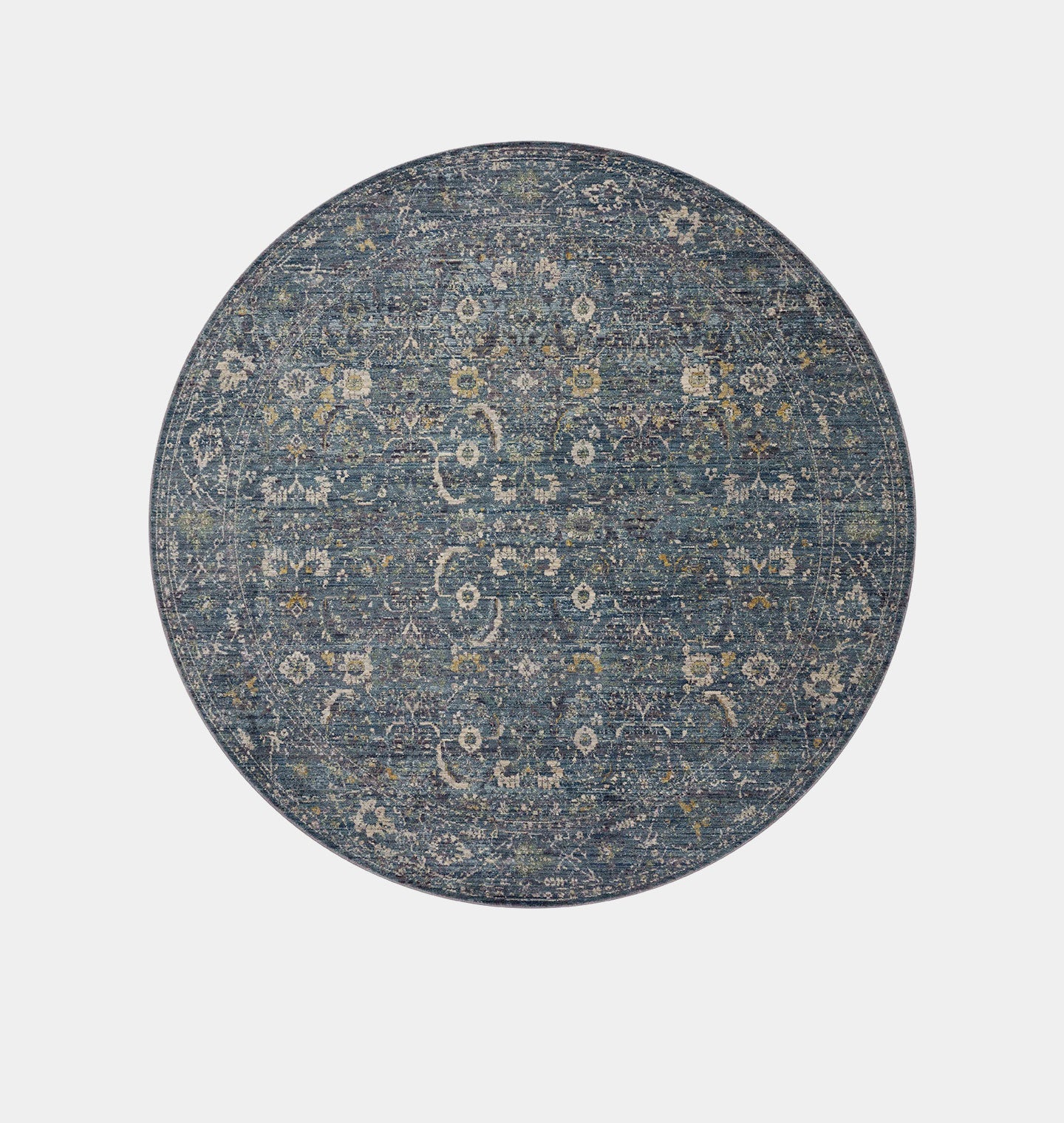 Amber Interiors - Bradbury BRU - 03 Ocean / Gold Area Rug