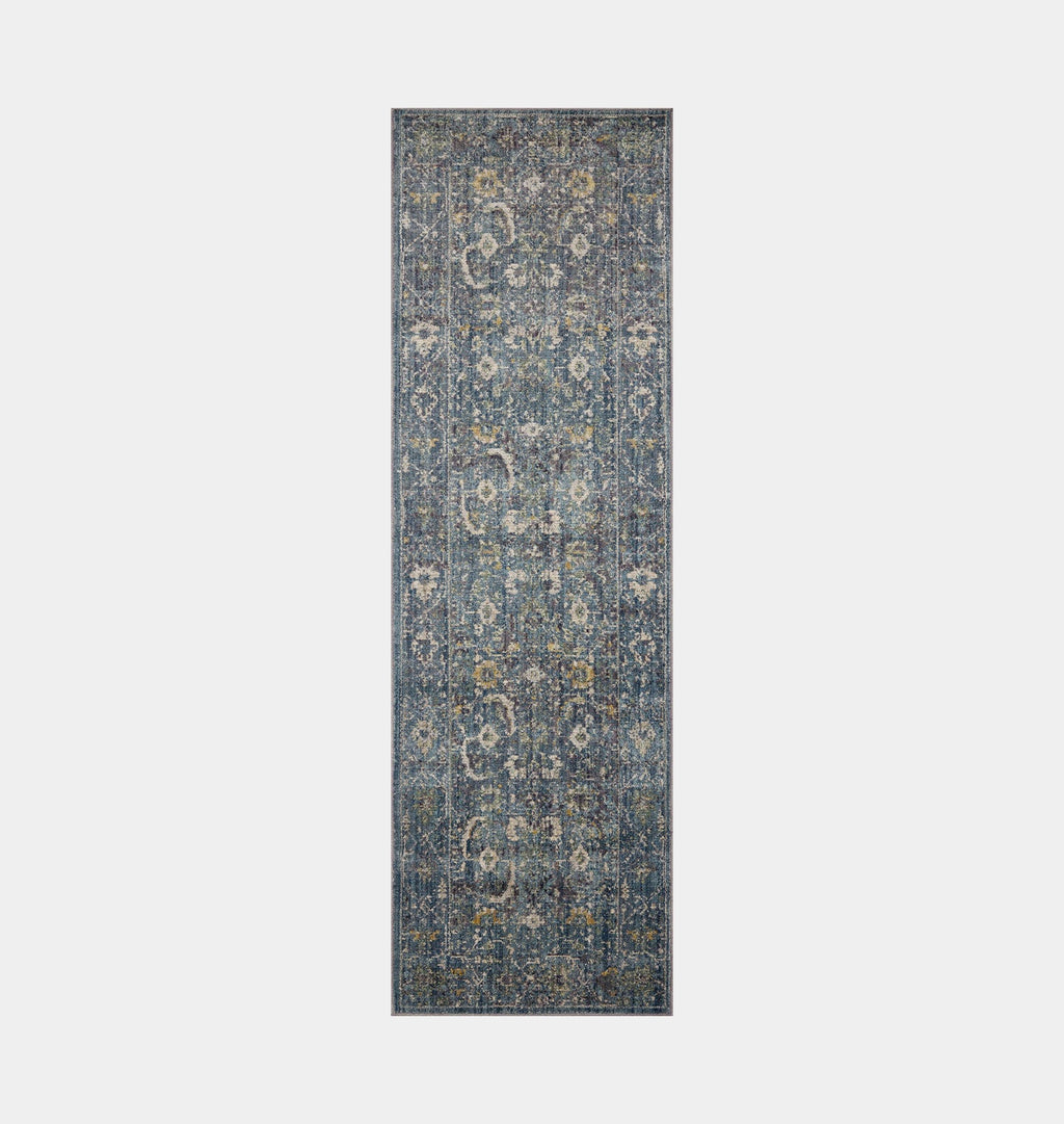 Amber Interiors - Bradbury BRU - 03 Ocean / Gold Area Rug