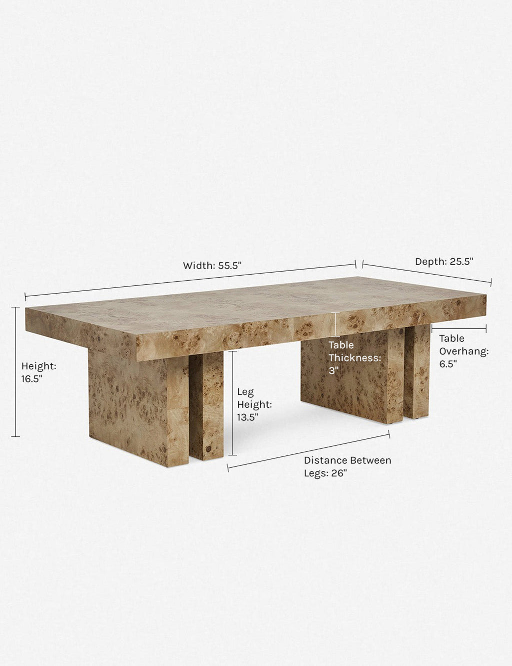 Lulu and Georgia - Brisa Burl Wood Coffee Table