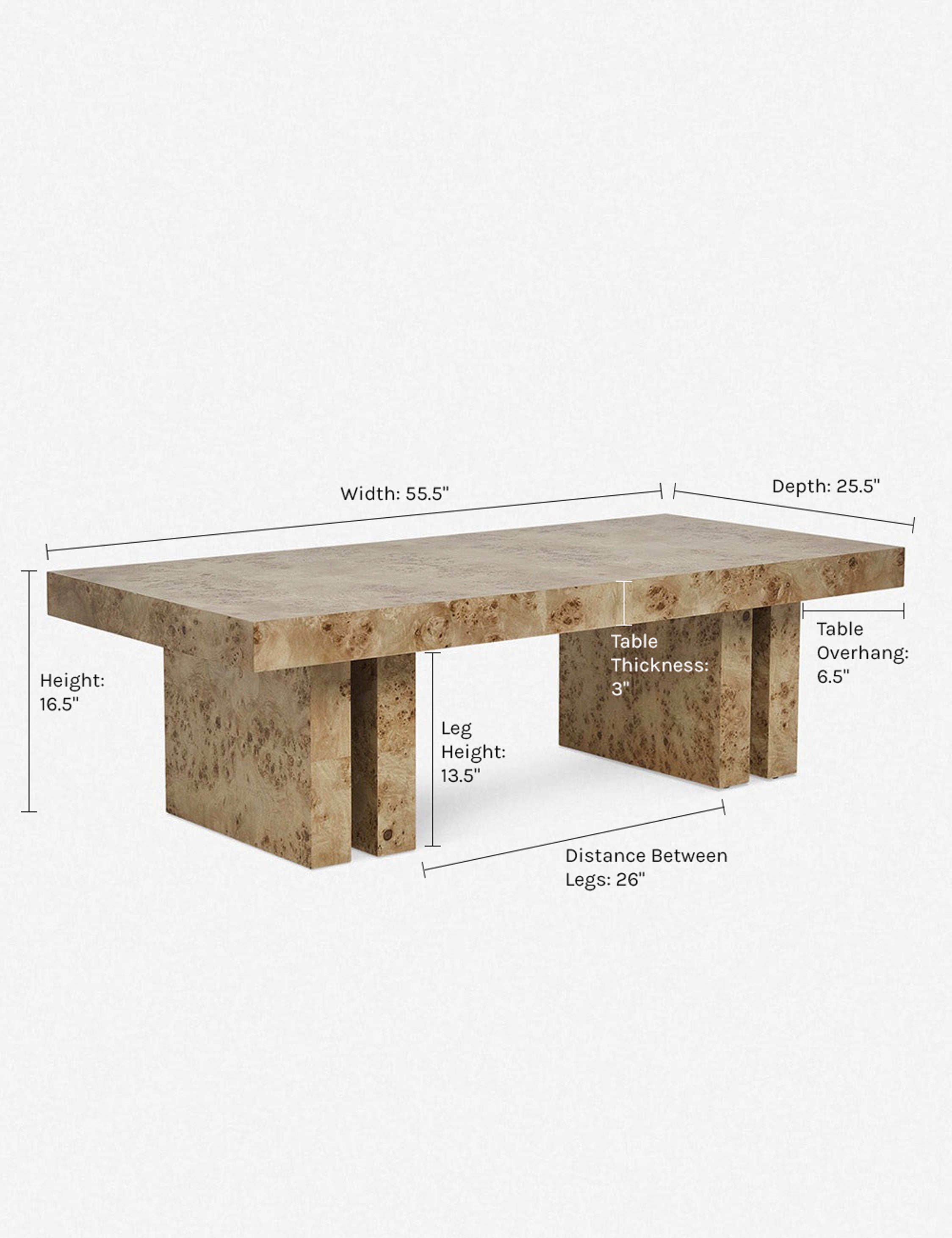 Lulu and Georgia - Brisa Burl Wood Coffee Table