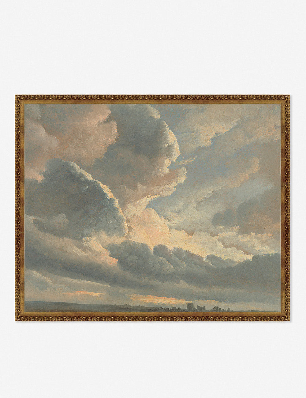 Lulu and Georgia - Study of Clouds with a Sunset near Rome Wall Art by Simon Alexandre Clement Denis