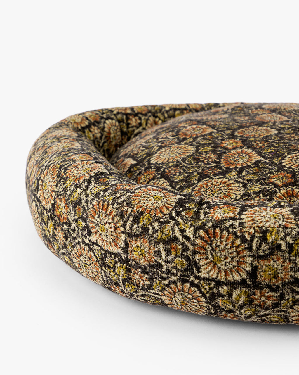 McGee & Co - Brown Floral Printed Cotton Pet Bed
