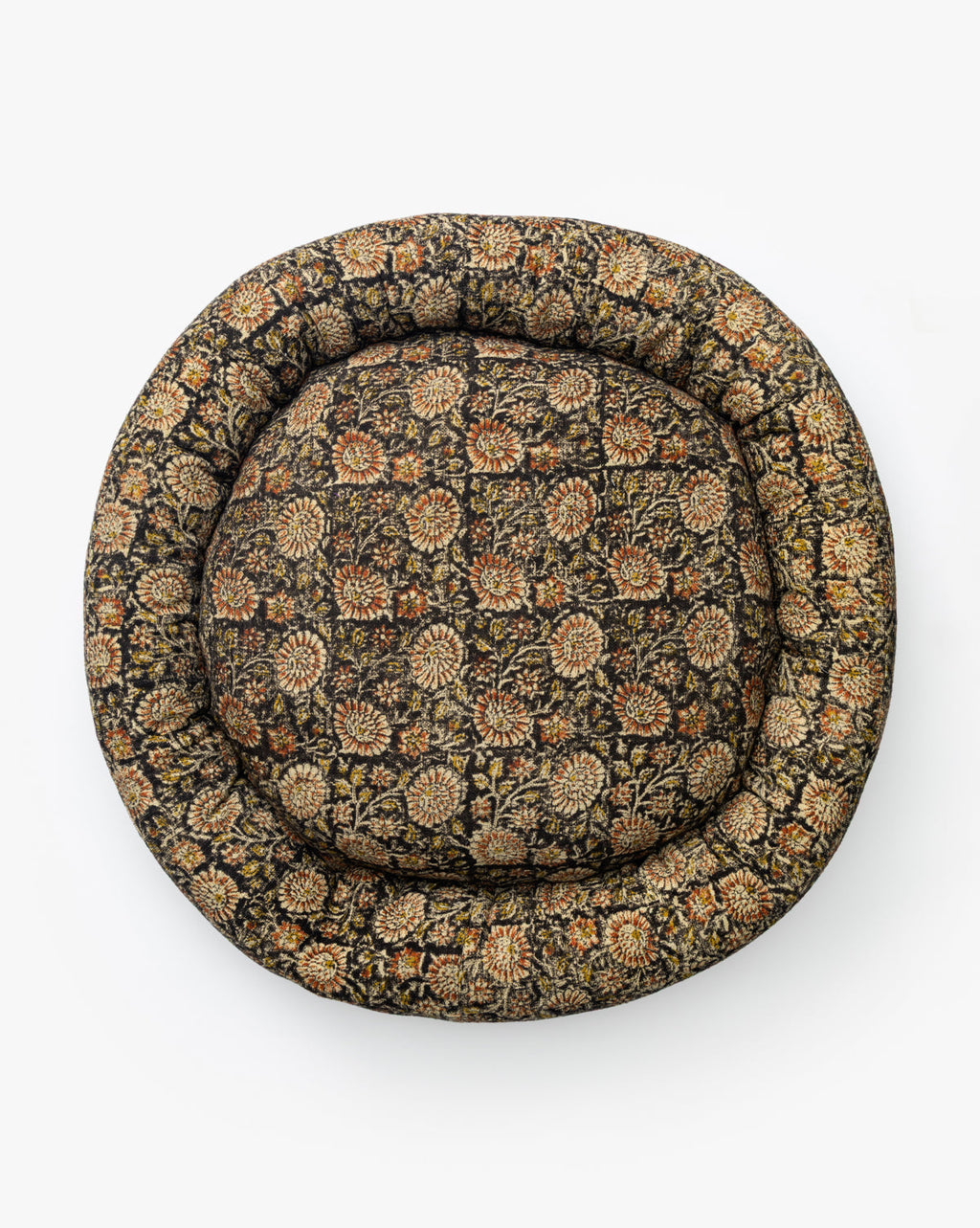 McGee & Co - Brown Floral Printed Cotton Pet Bed