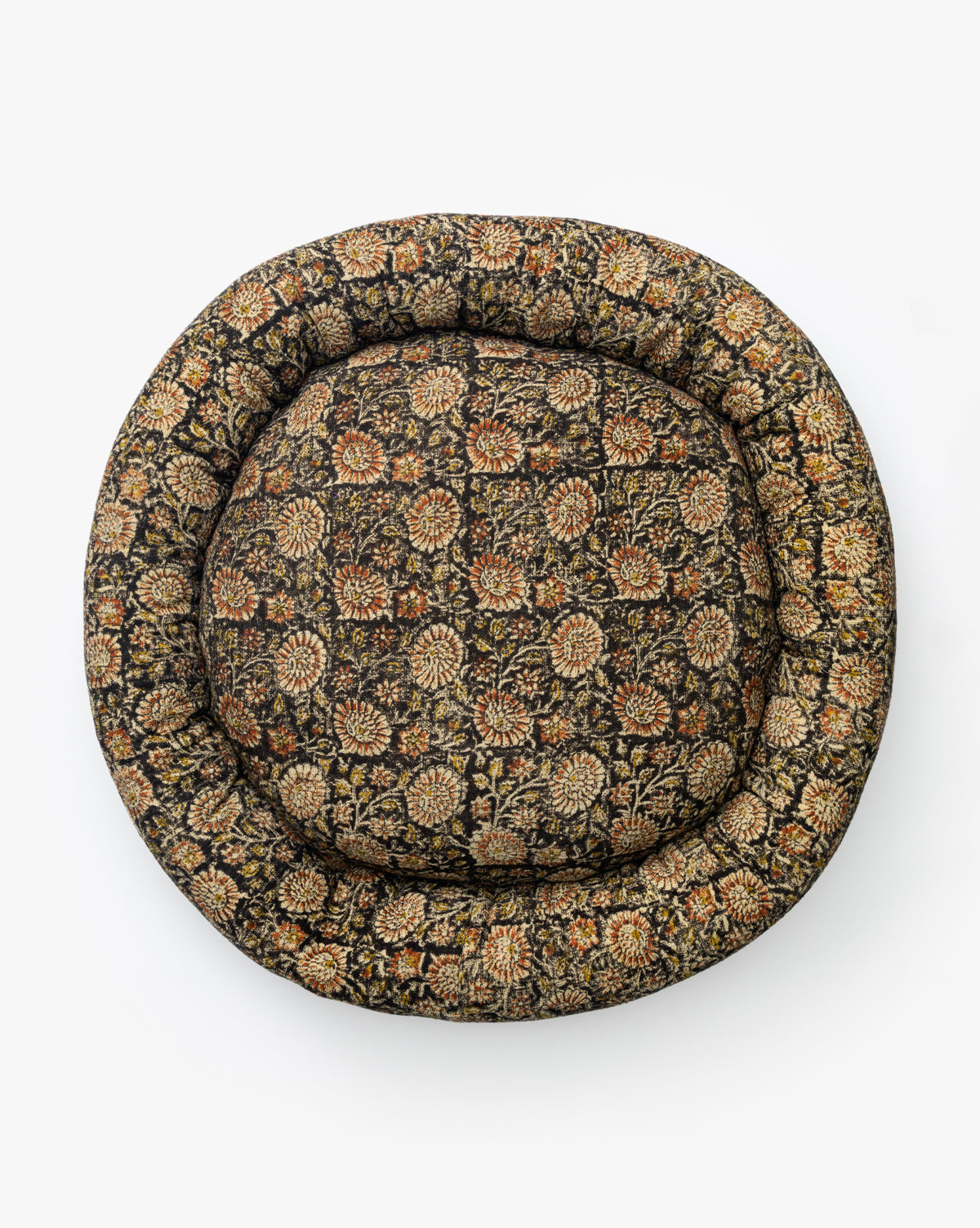 McGee & Co - Brown Floral Printed Cotton Pet Bed