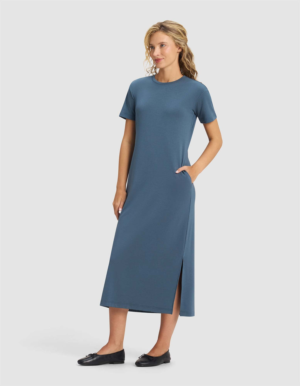 Cozy Earth - Women's Brushed Bamboo Midi Dress