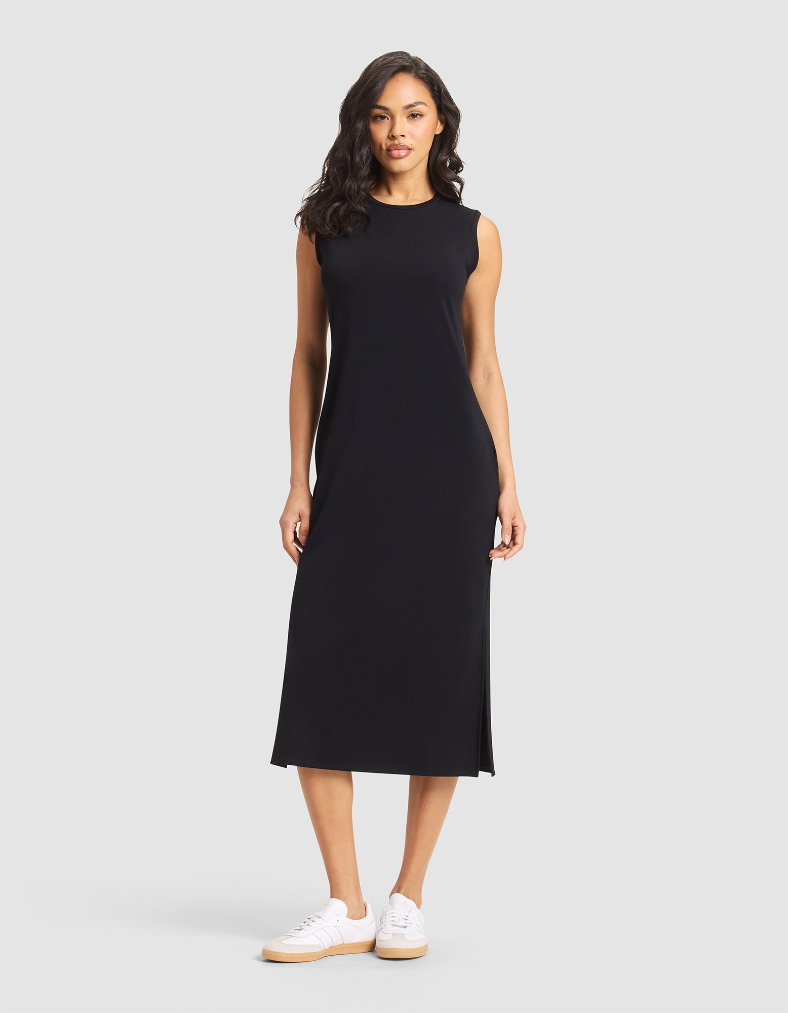 Cozy Earth - Women's Brushed Bamboo Sleeveless Midi Dress