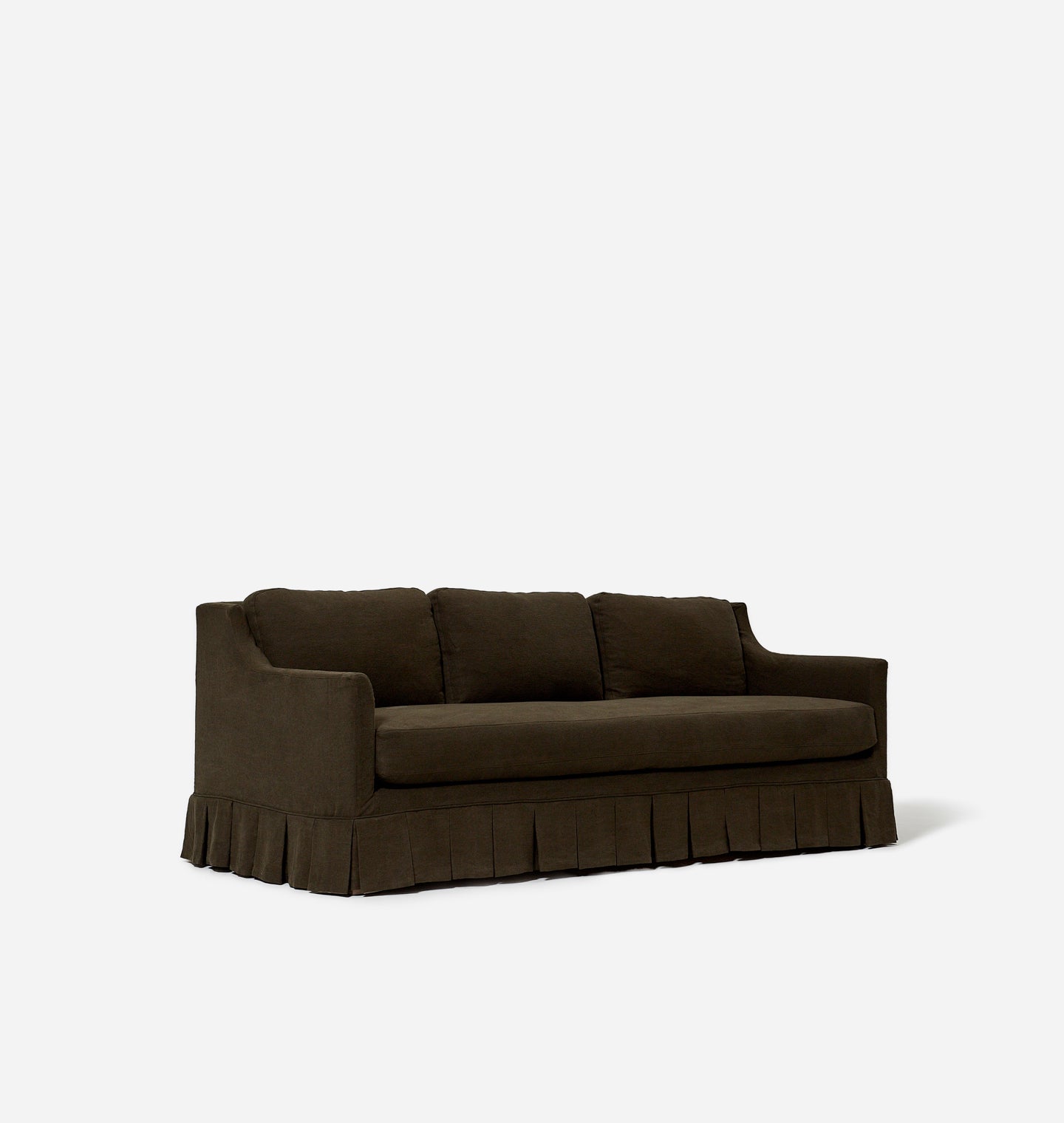 Amber Interiors - Carpenter Skirted Slipcovered Sofa