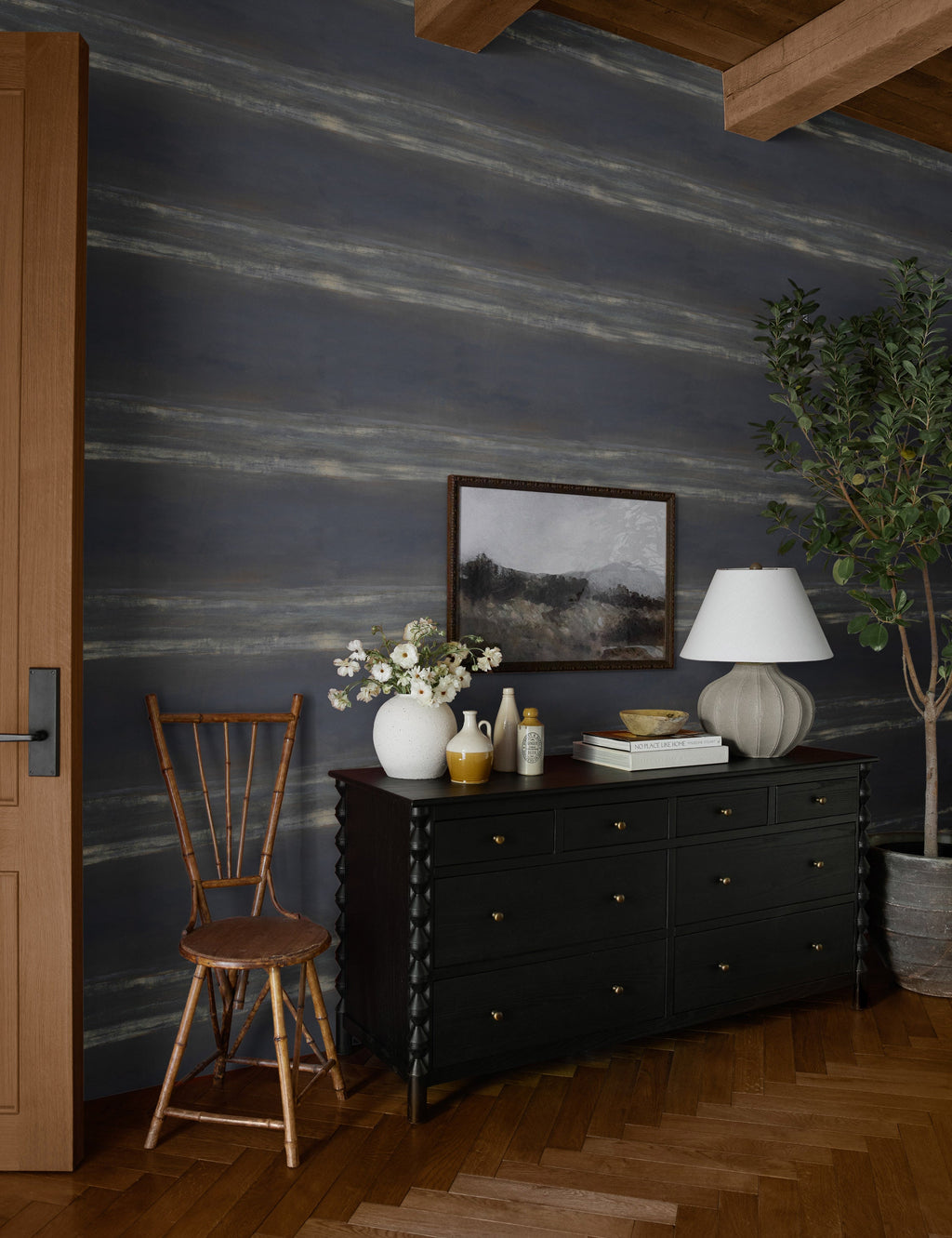 Lulu and Georgia - Serene Reflection Wallpaper by Carol Benson
