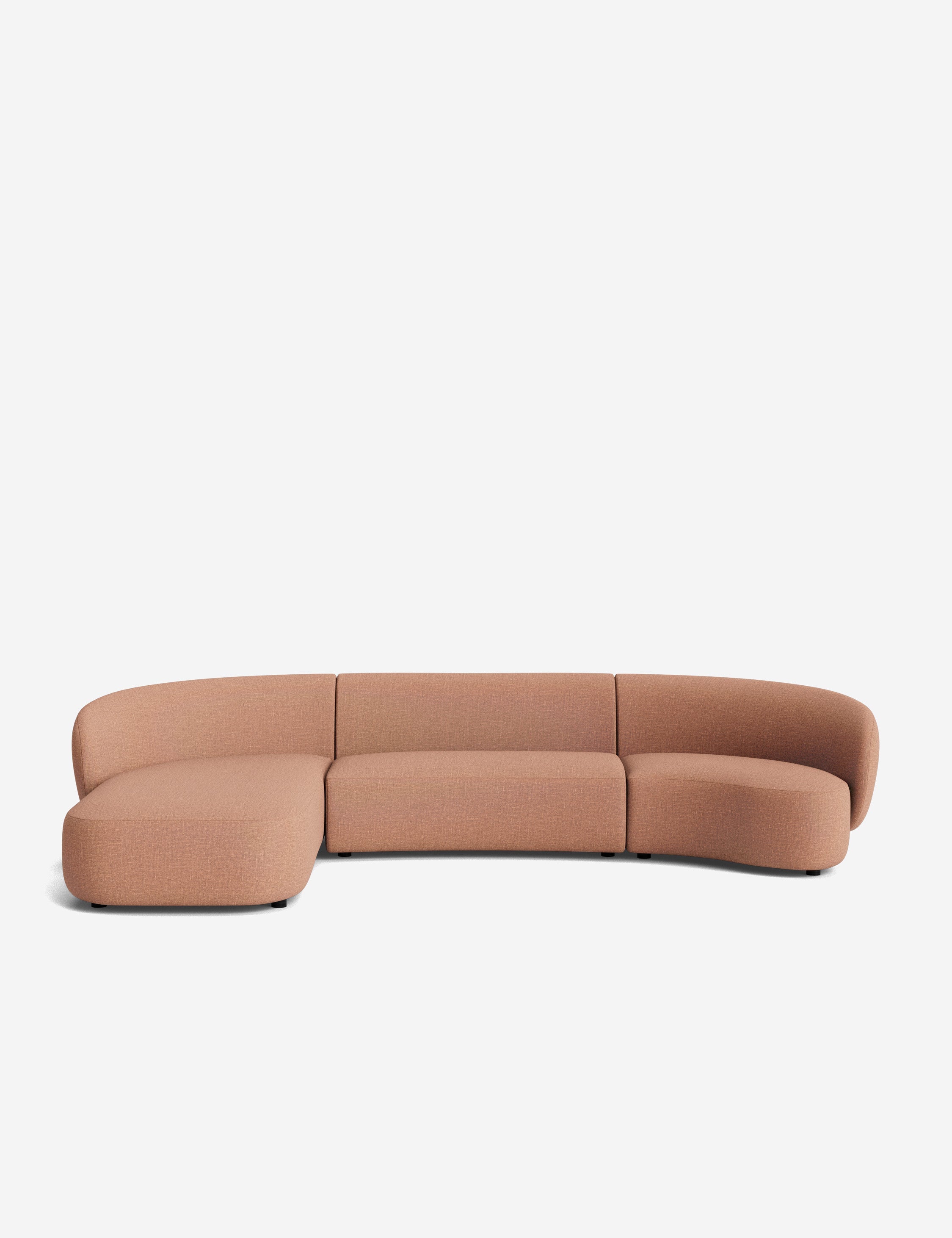 Lulu and Georgia - Claret Modular Chaise Sectional Sofa
