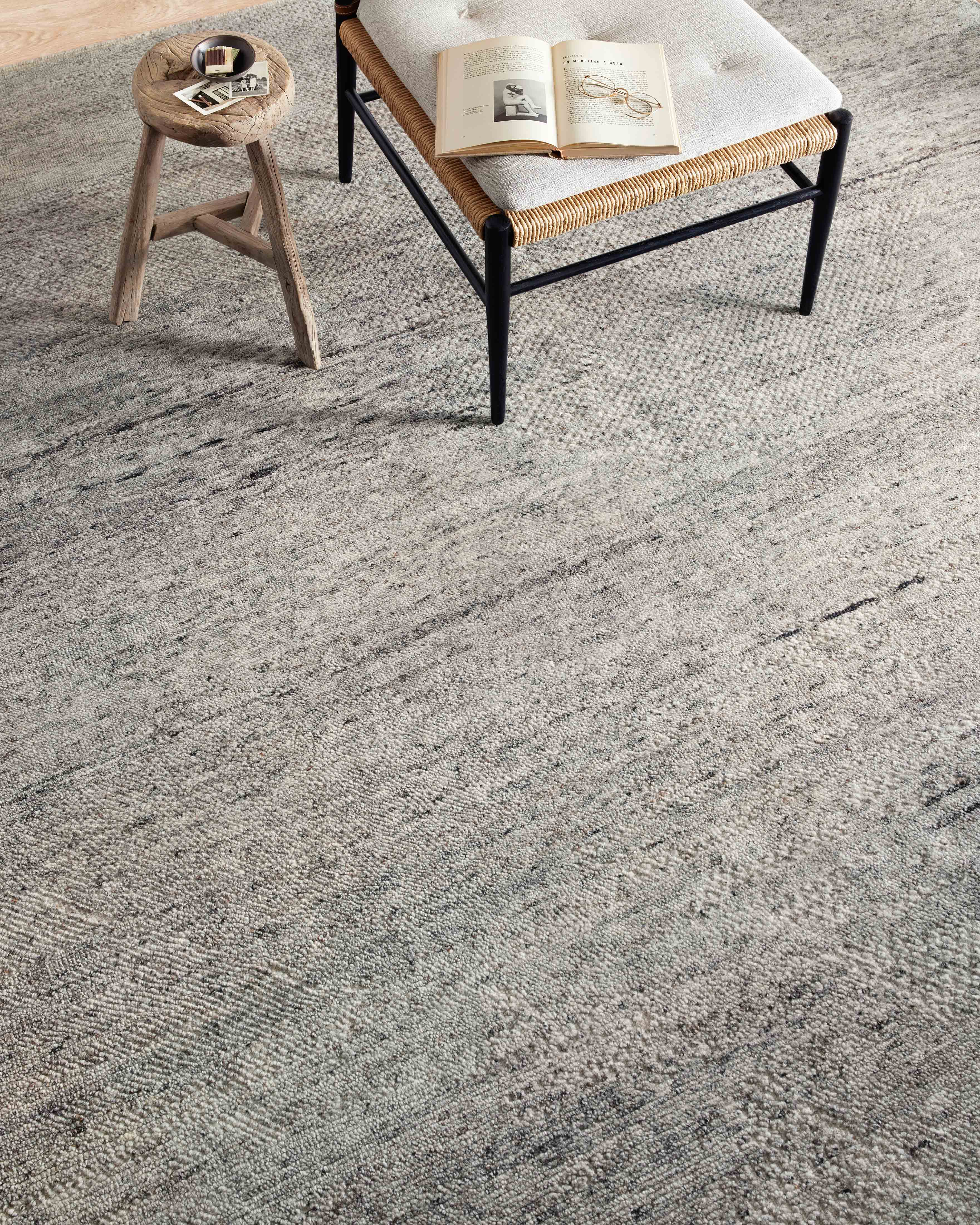 Amber Interiors - Collins COI - 03 Pebble / Silver Area Rug