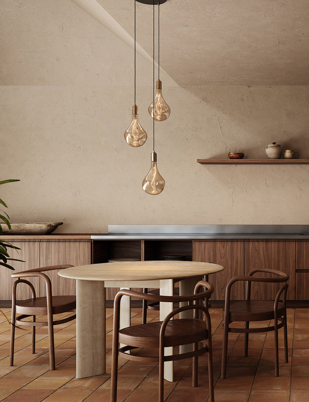 Lulu and Georgia - Triple Pendant Light with Voronoi II by Tala