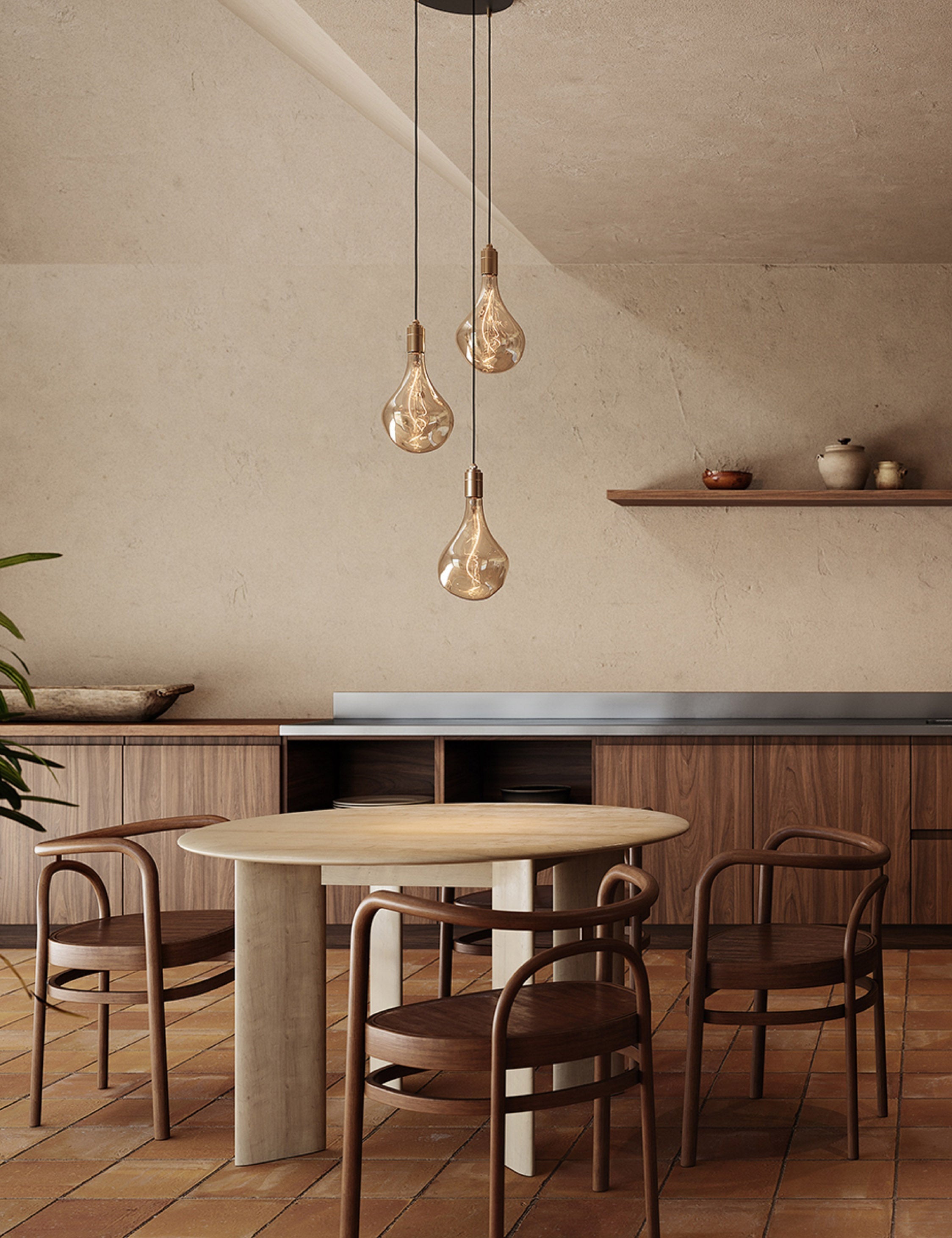 Lulu and Georgia - Triple Pendant Light with Voronoi II by Tala