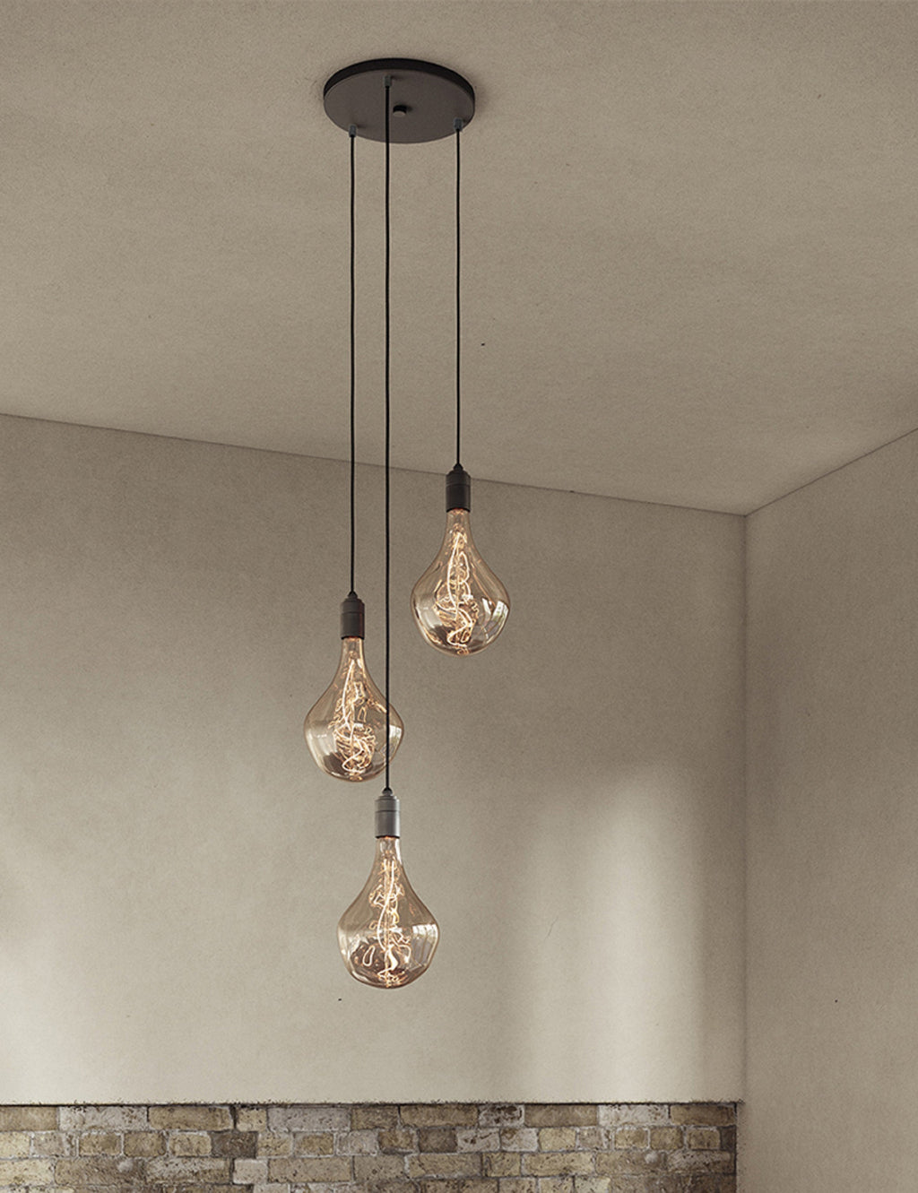 Lulu and Georgia - Triple Pendant Light with Voronoi II by Tala
