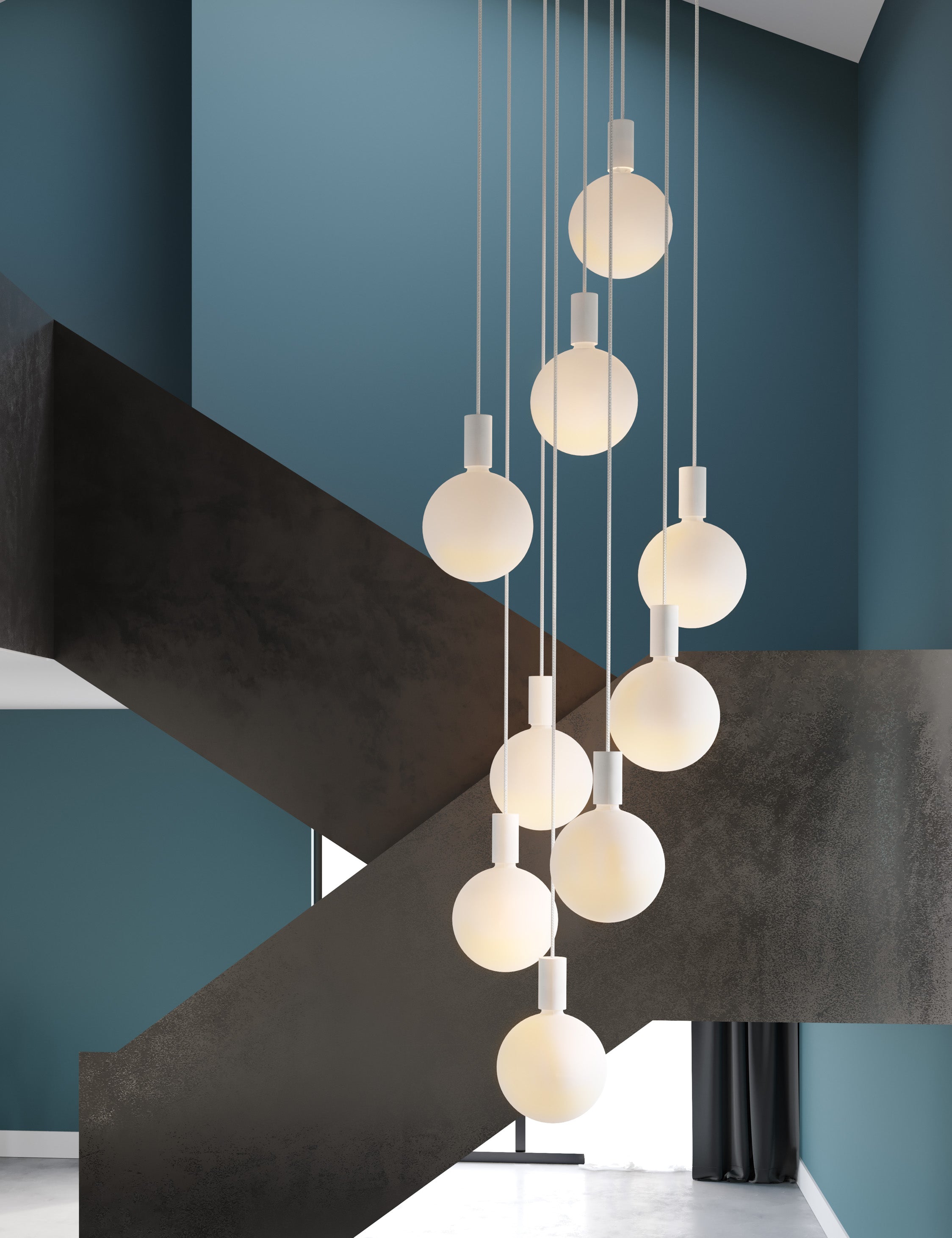 Lulu and Georgia - Alumina 9-Light Pendant Light by Tala
