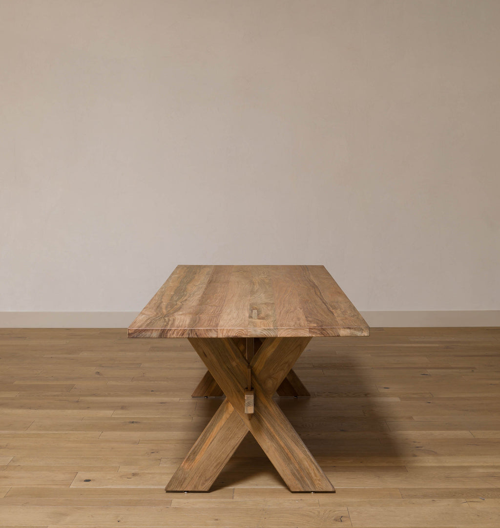 Amber Interiors - Long Teak Outdoor Dining Table