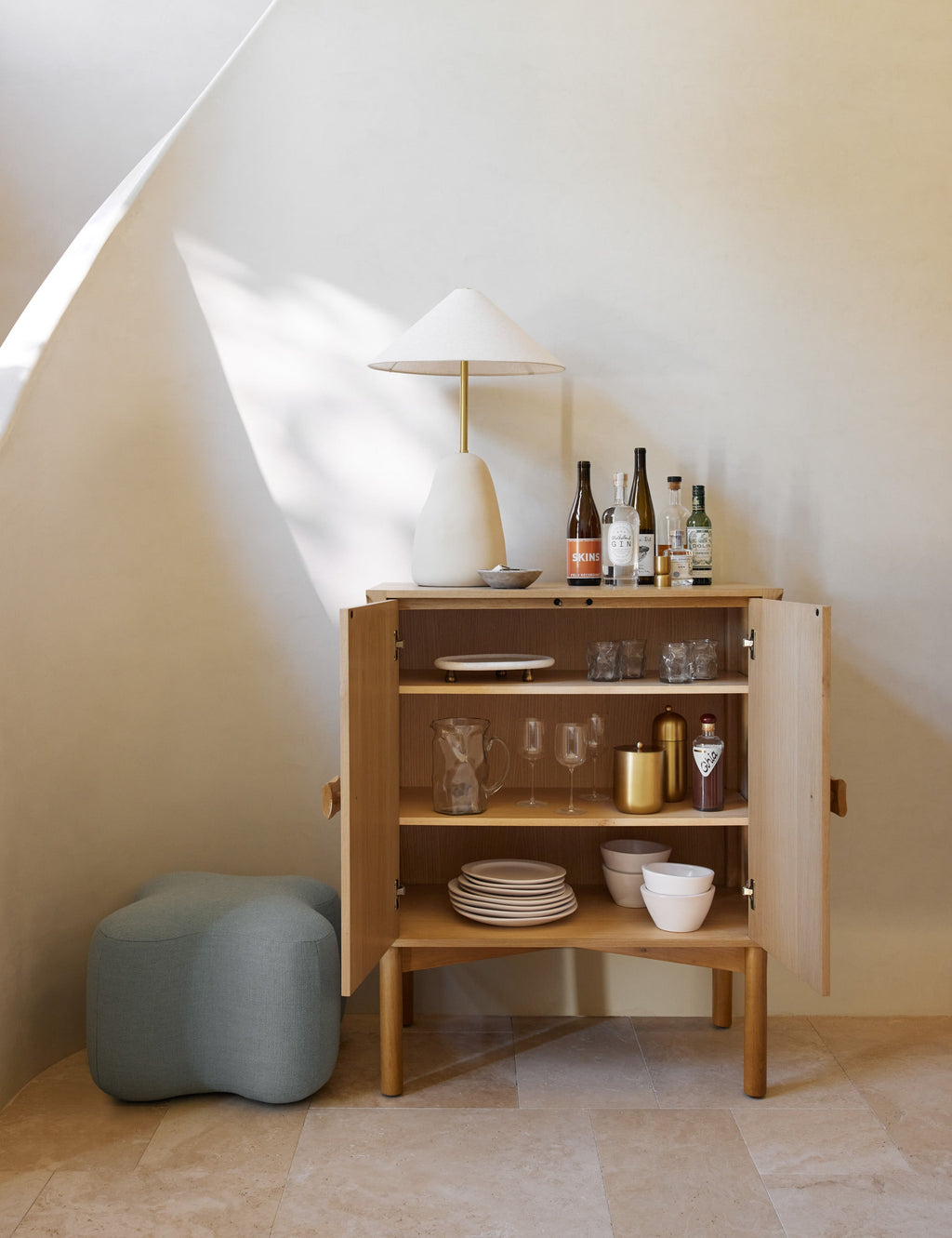 Lulu and Georgia - Open Box: Cami Bar Cabinet, Natural by Eny Lee Parker