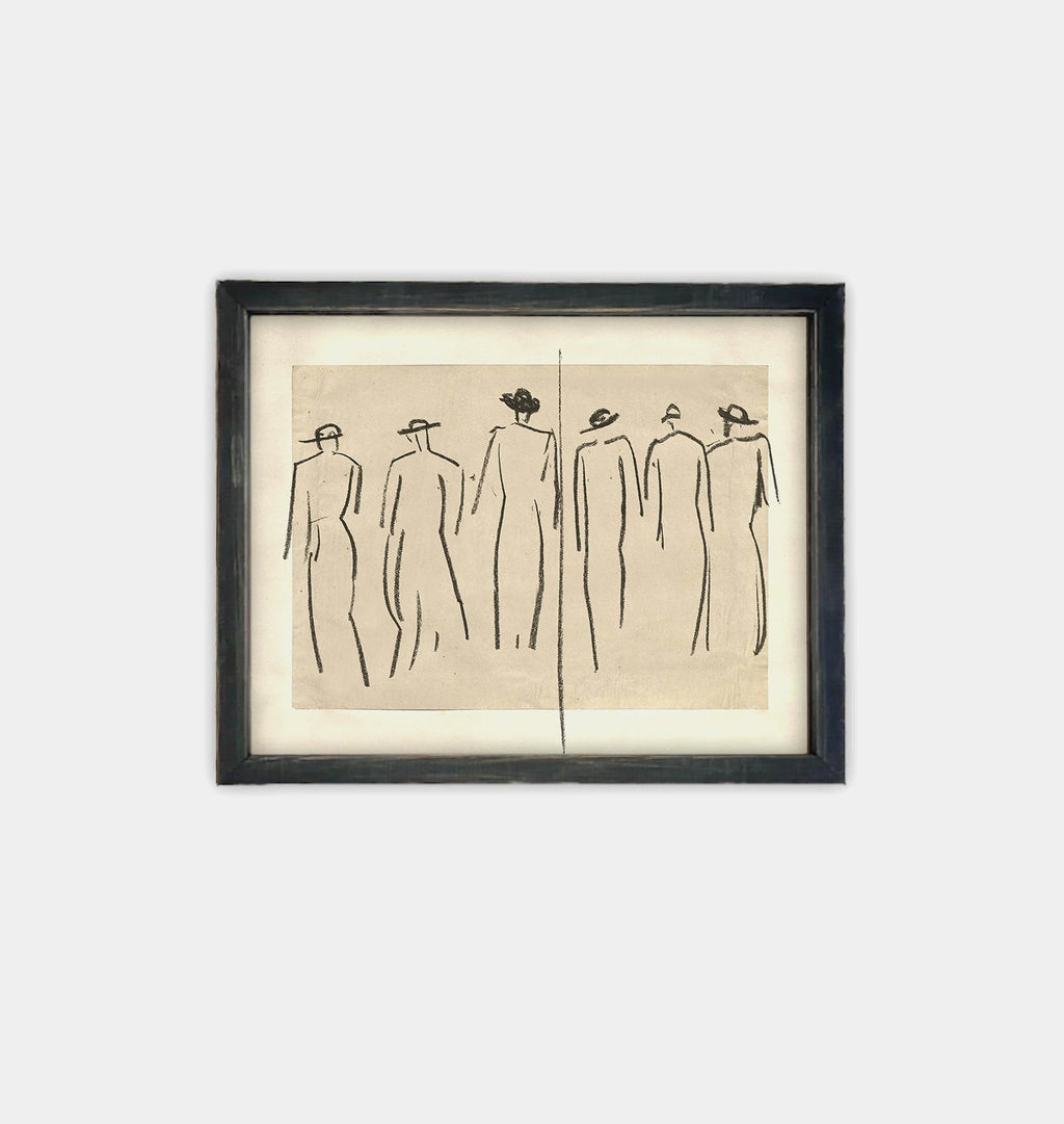 Amber Interiors - Abstract Figures Framed Print