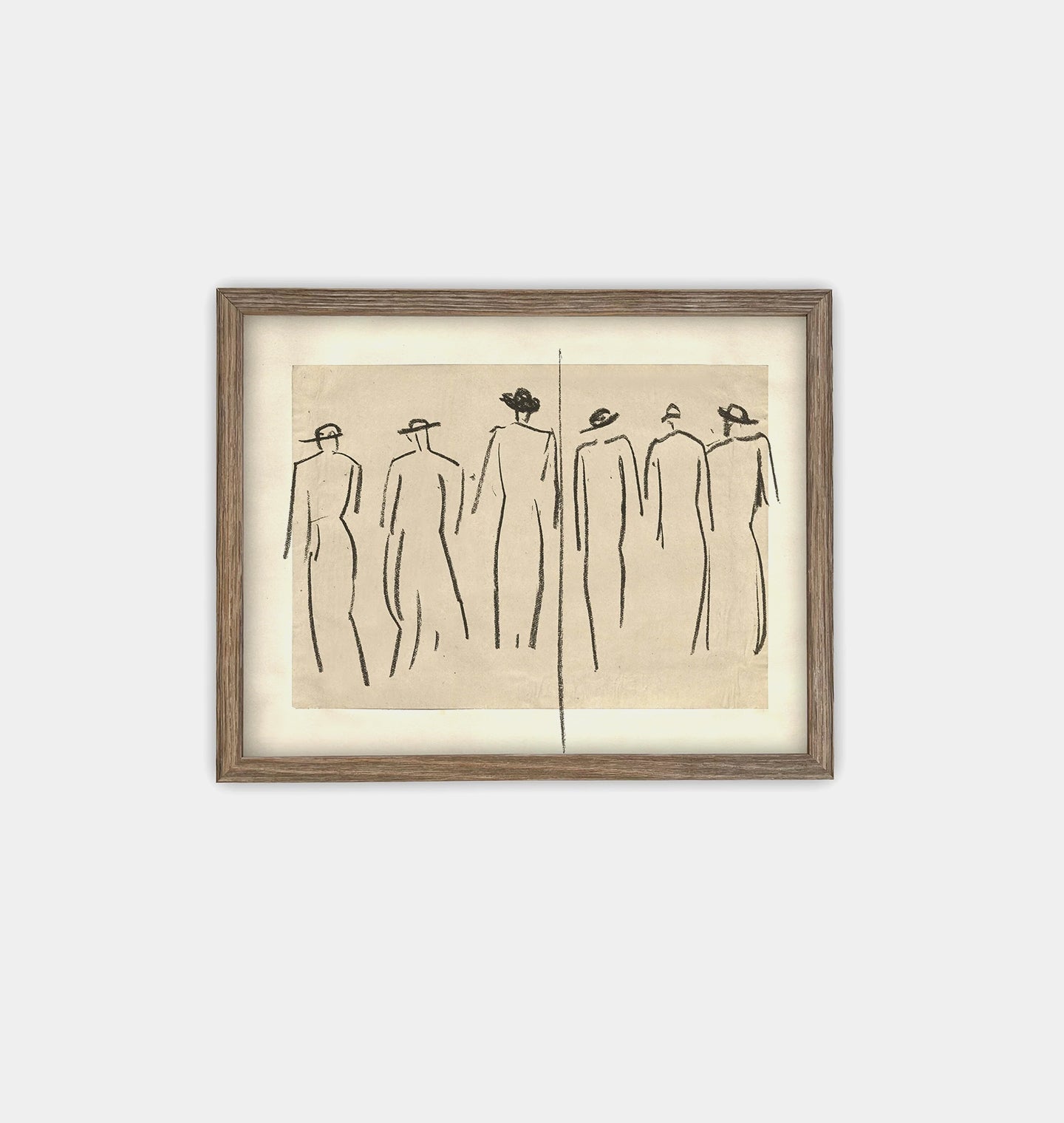 Amber Interiors - Abstract Figures Framed Print