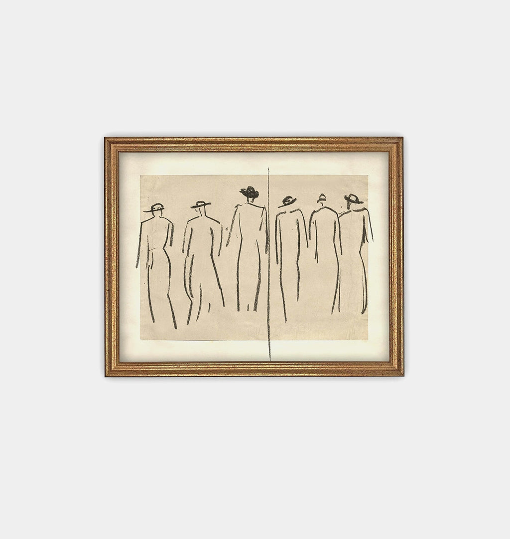 Amber Interiors - Abstract Figures Framed Print