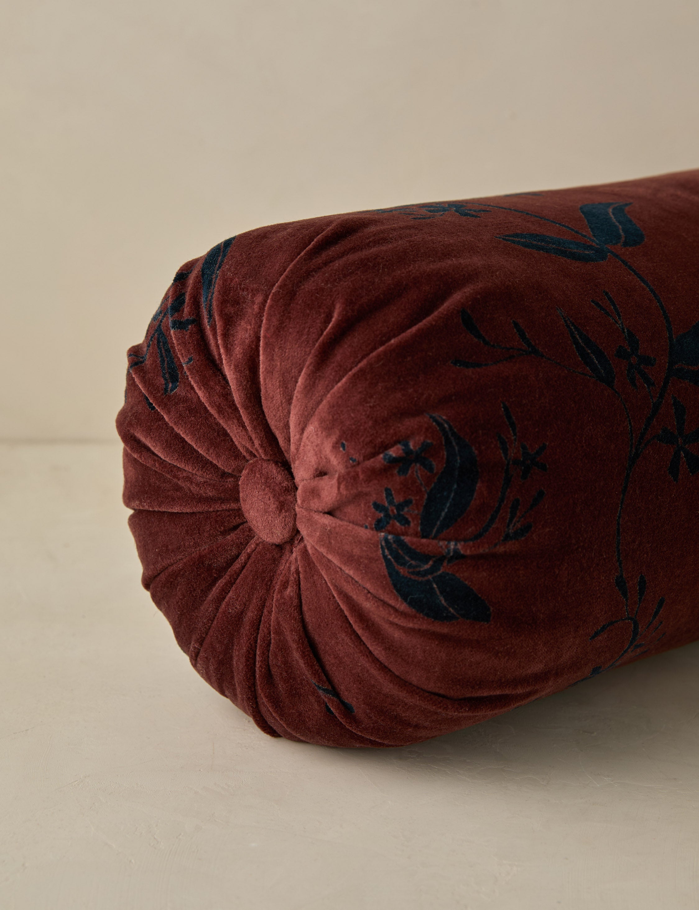 Lulu and Georgia - Carmine Velvet Bolster Pillow
