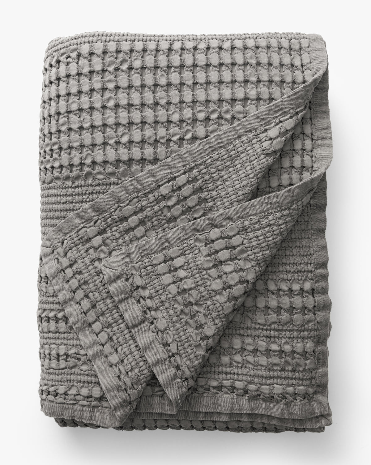 McGee & Co - Carnel Gray Waffle Blanket