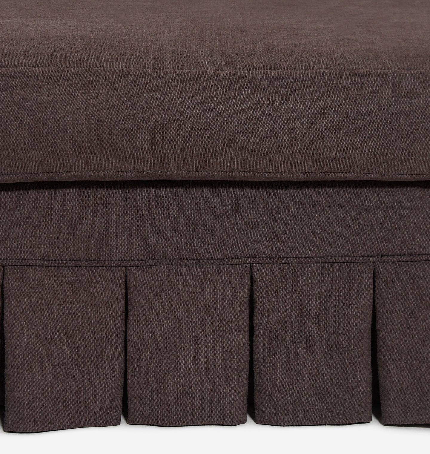Amber Interiors - Carpenter Skirted Slipcovered Chaise Sectional