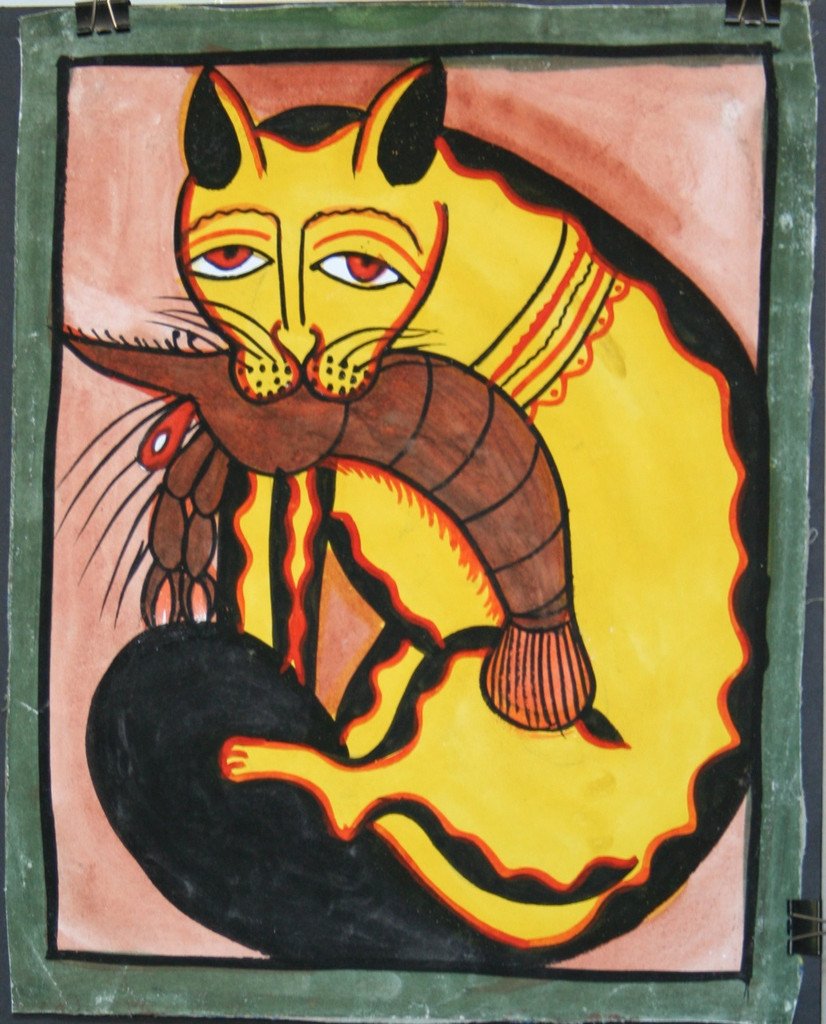 Terra Klay - Kalighat Cat Folk Art