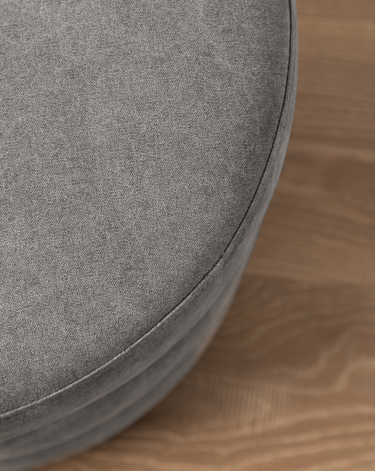 McGee & Co - Channel Ottoman in Gray Linen